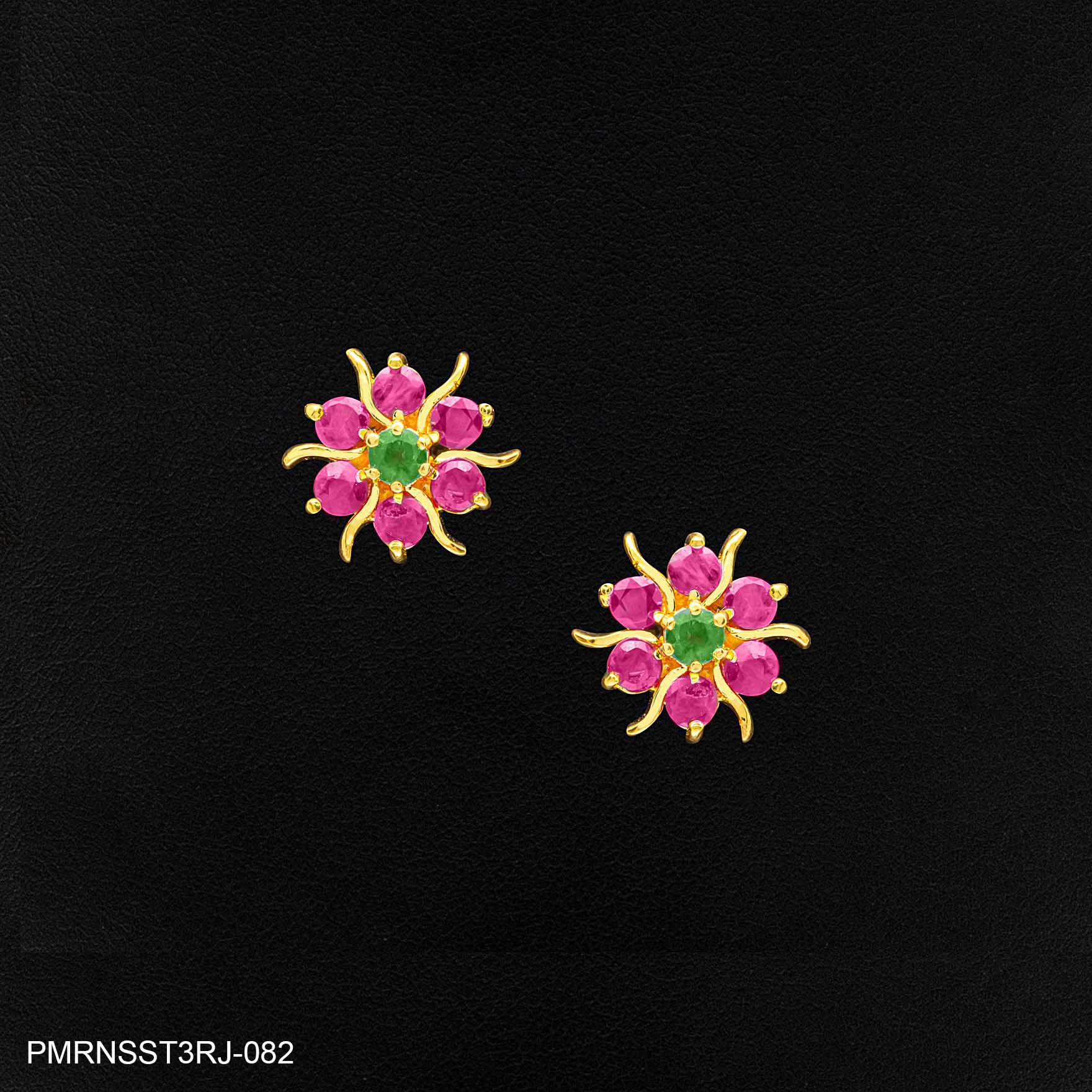 Buy Gold Plated Pearl Stone Stud Set Online | Parakkat Jewels