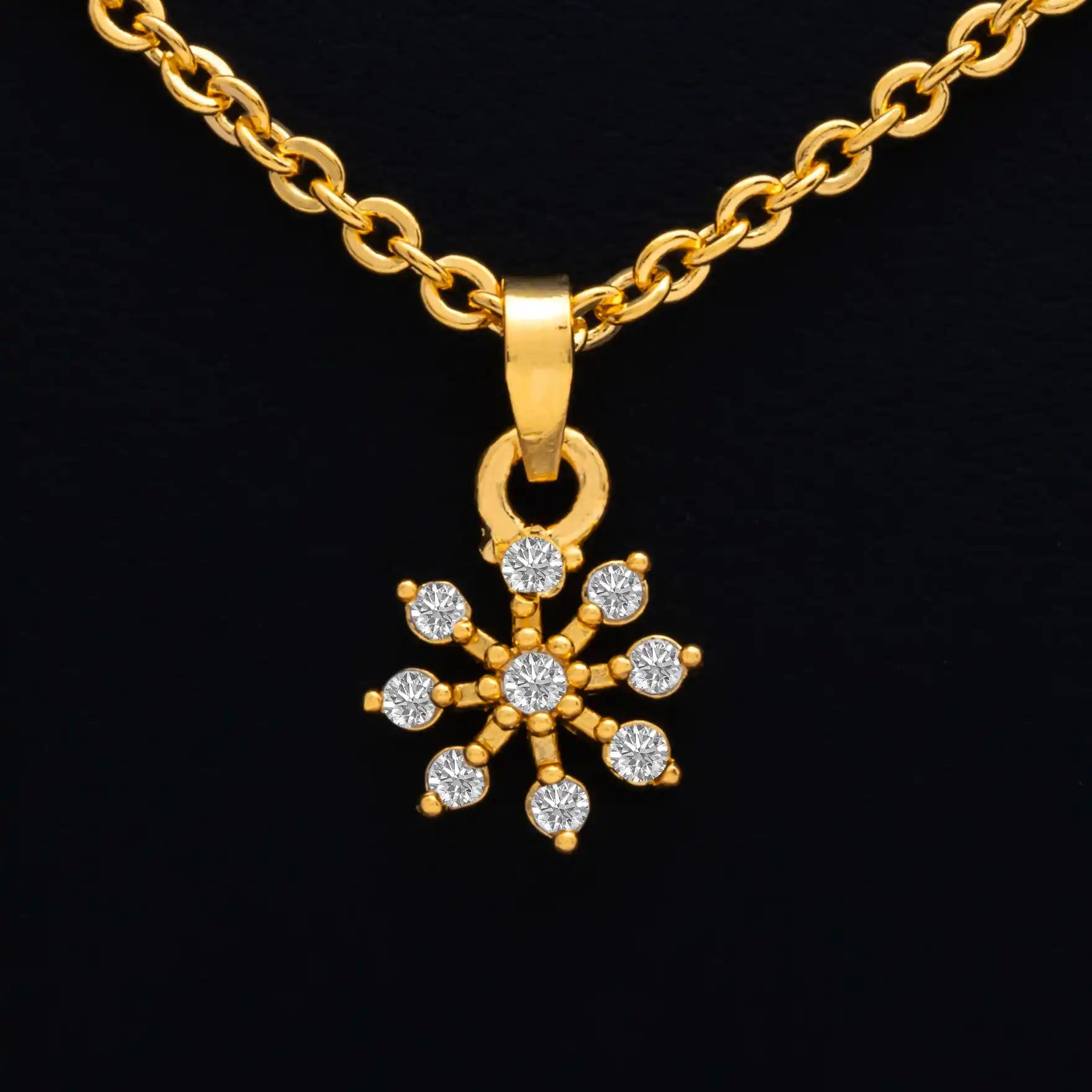 Gold Plated Flower Pendant
