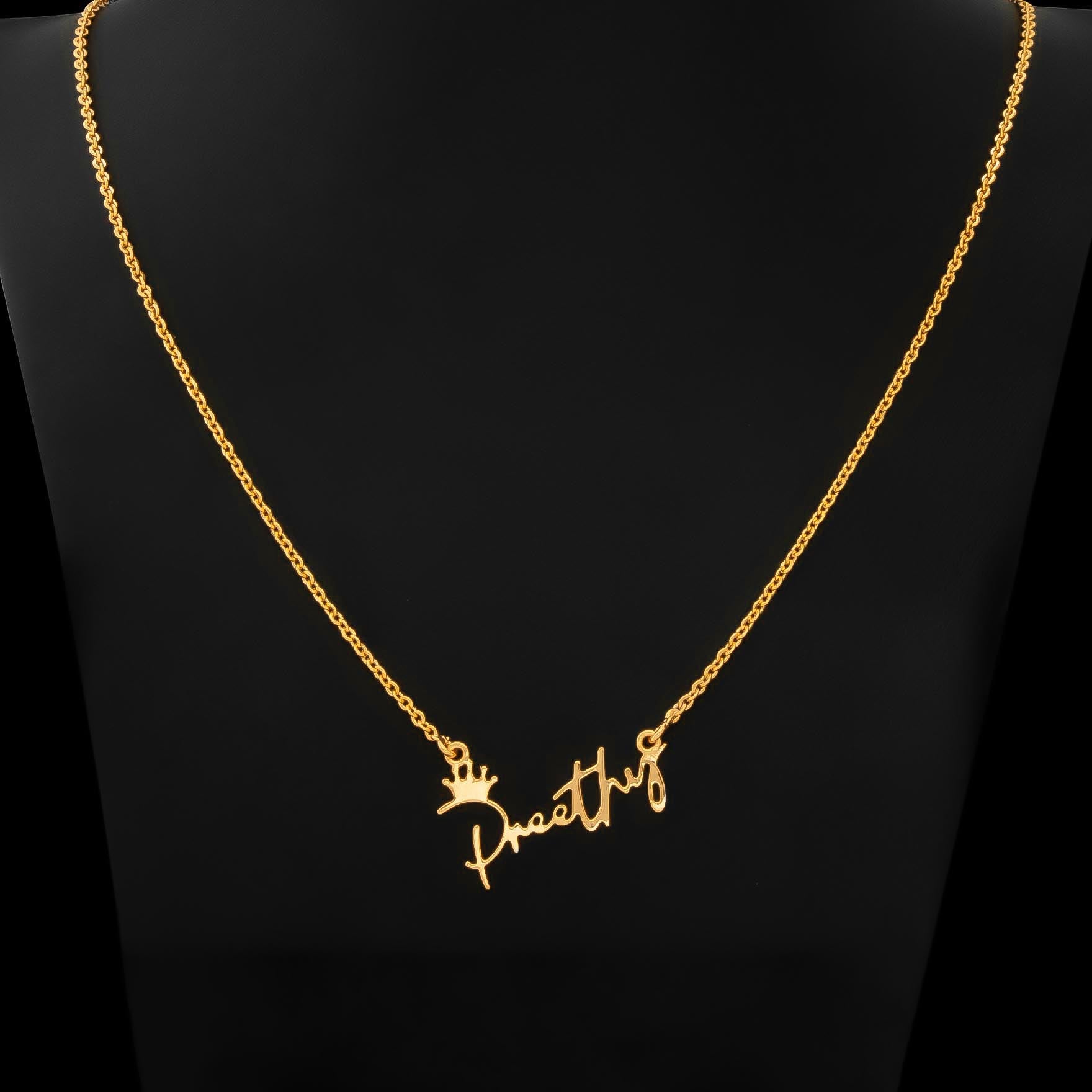 Gold Layered Name Pendants