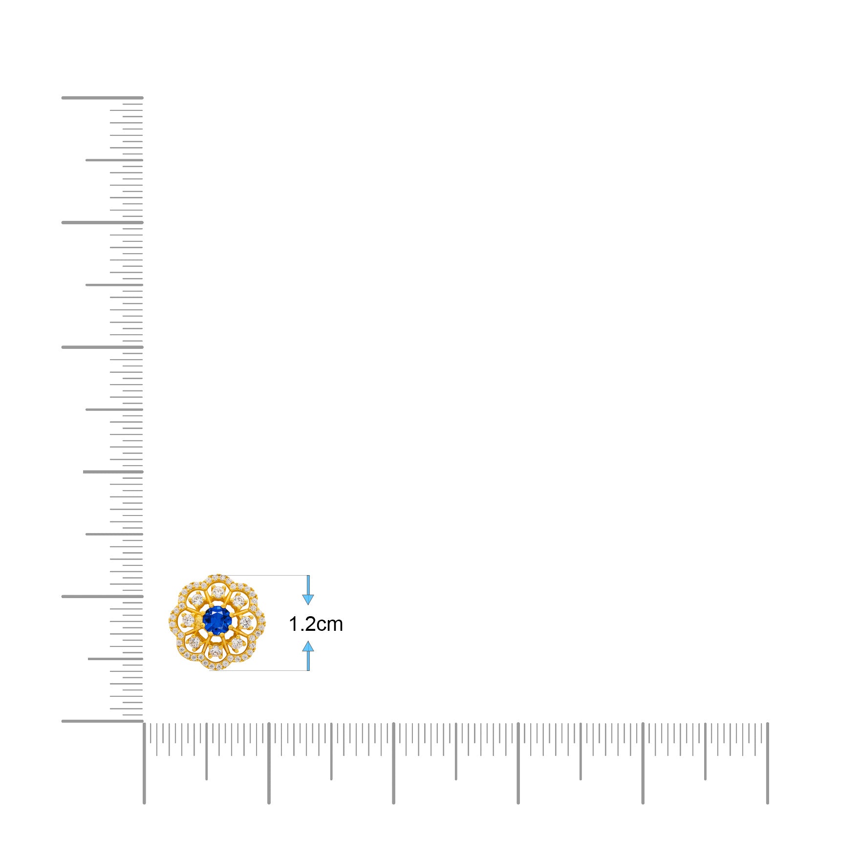 Buy Gram Gold Plated Blue Stone Earrings Online | Parakkat Jewels