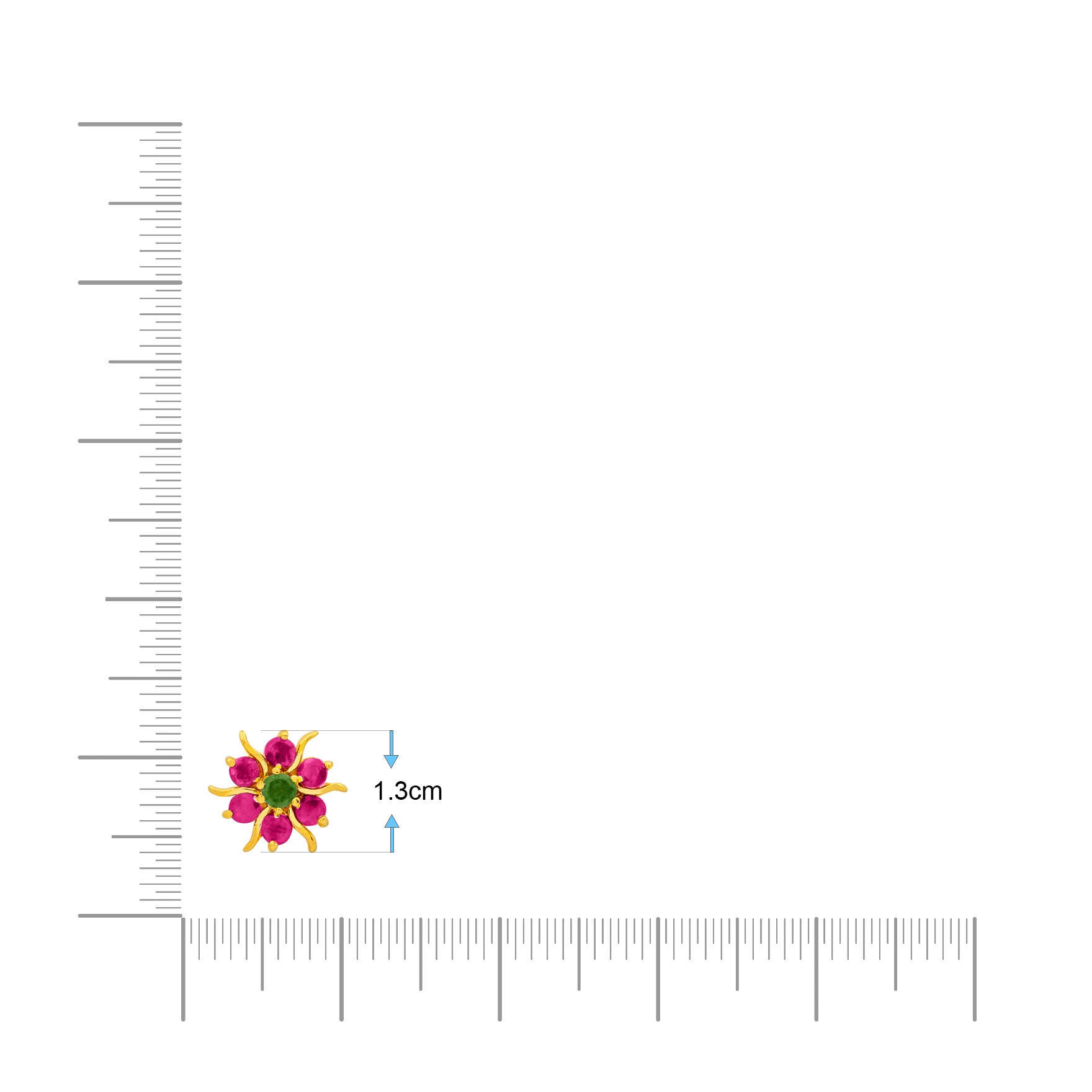 Gold Plated Pearl Stone Stud Set | Parakkat Jewels