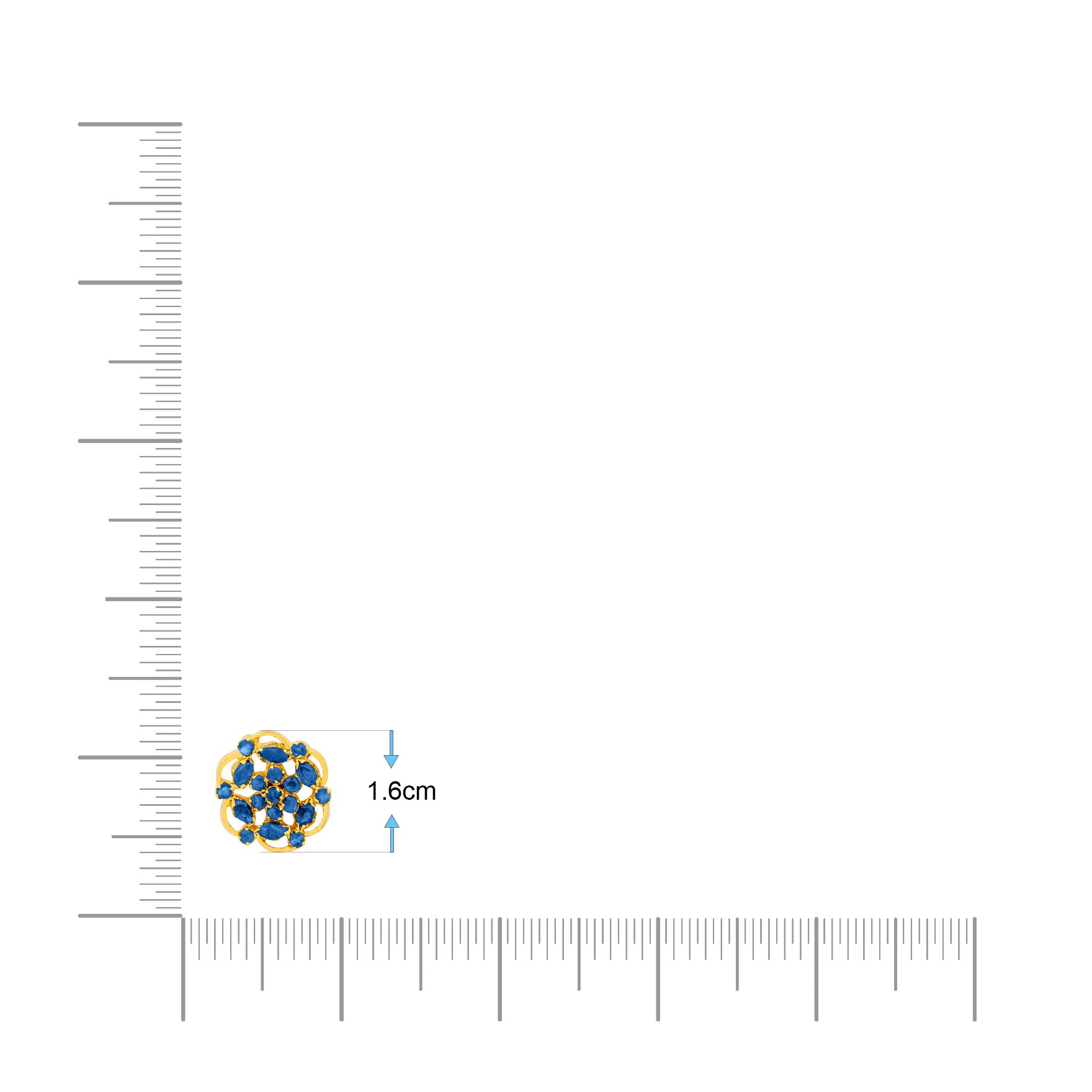 Buy Gold Plated Blue Stone Earrings for Women | Parakkat Jewels