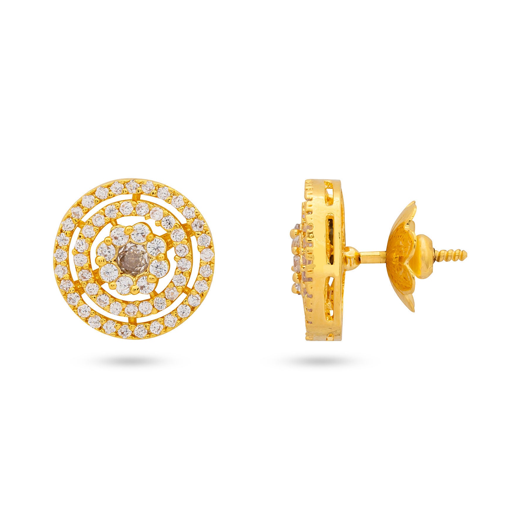 Buy Gold Plated Round Earrings for Women Online | Parakkat Jewels