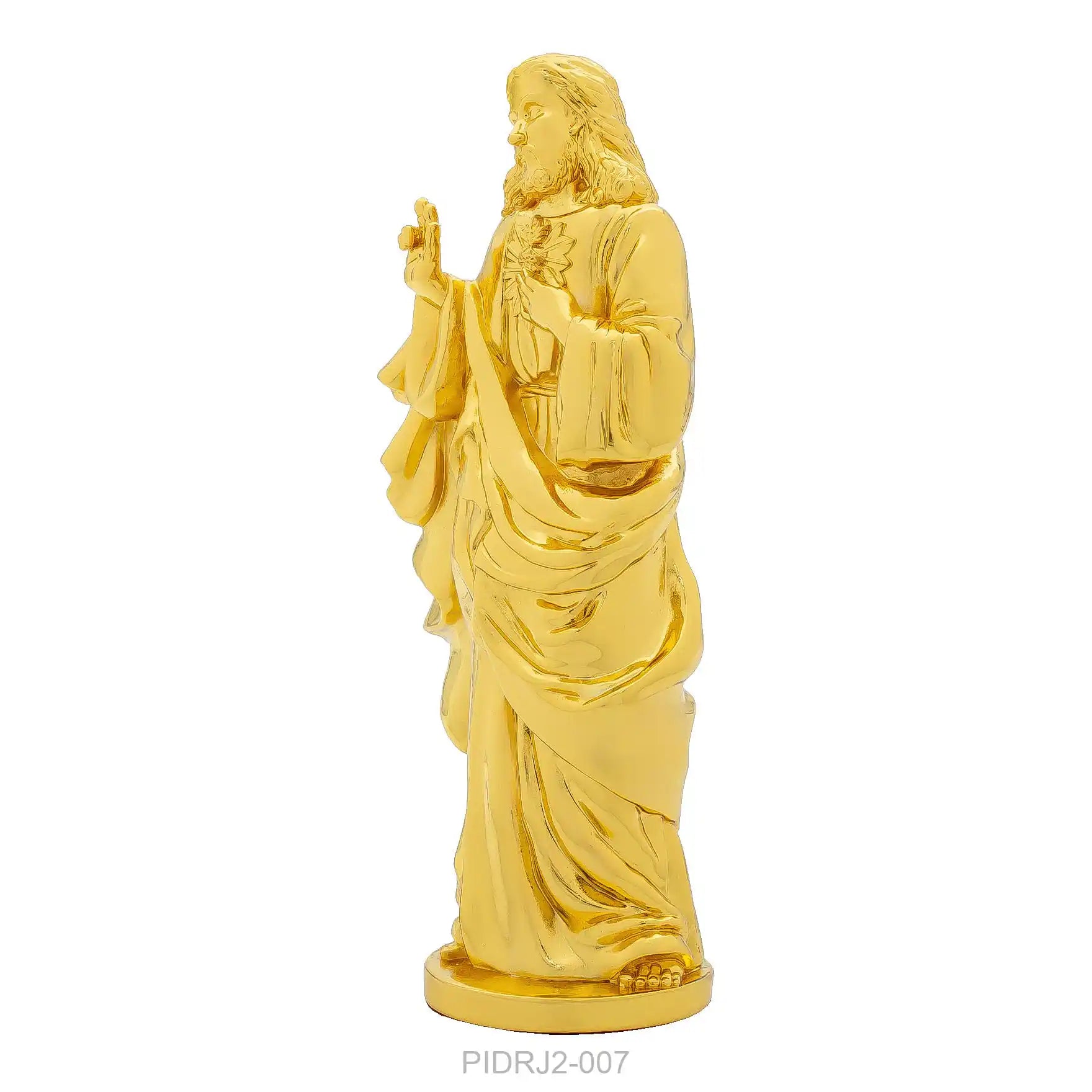 Jesus Christ Idol – Gold-Plated Religious Statue – Sacred Heart of Jesus Figurine – Christian Home Altar & Gift Décor | PIDRJ2-007