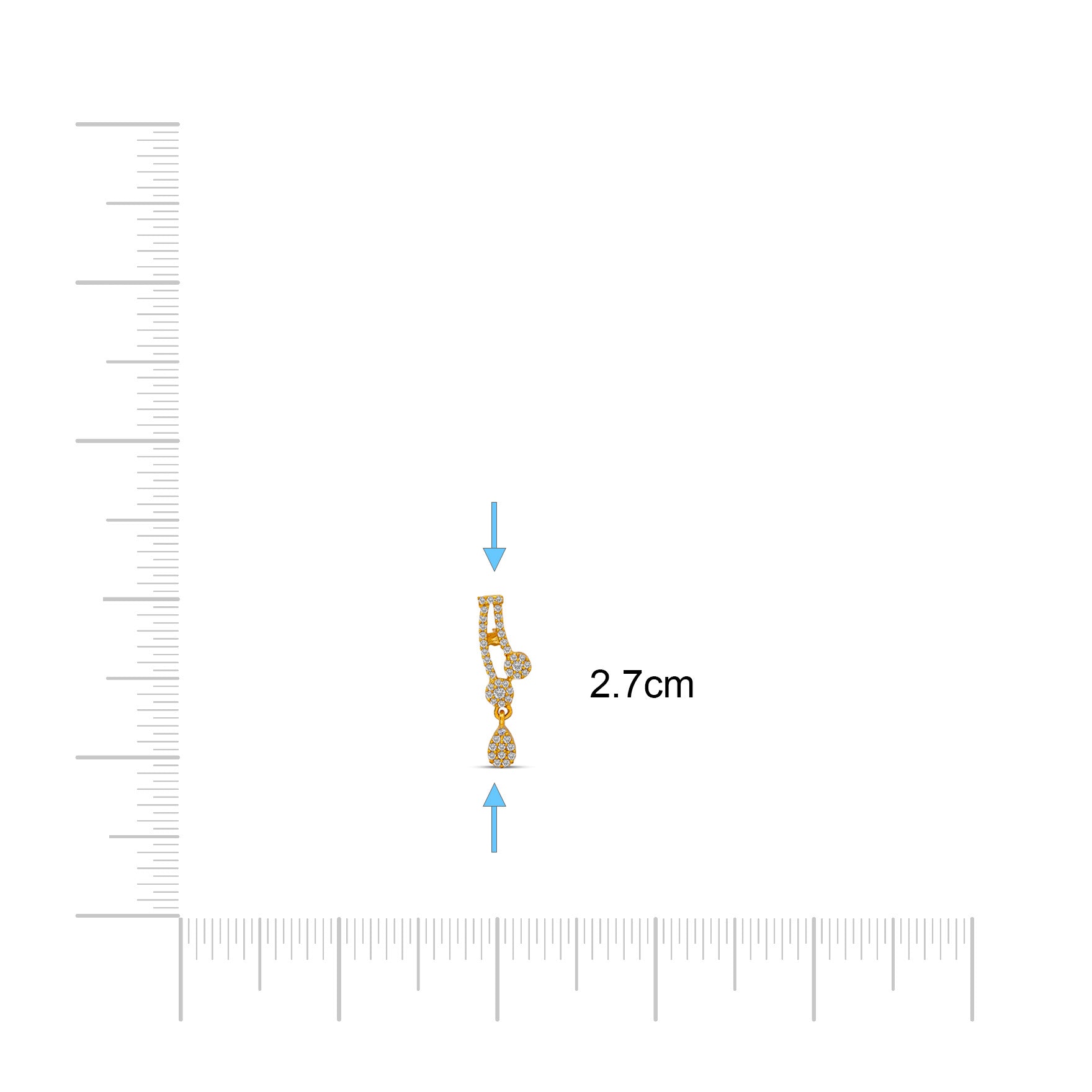HANGING STONE STUD PSHST264W-041
