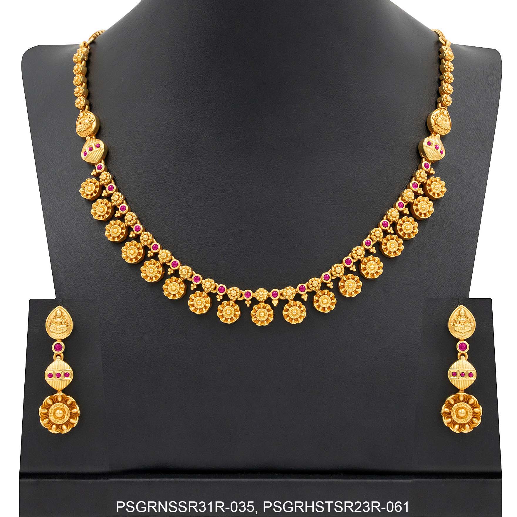 SRESHTA COLLECTION GERU NECKLACE WITH EARRING PSGRNSSR31R-035,PSGRHSTSR23R-061