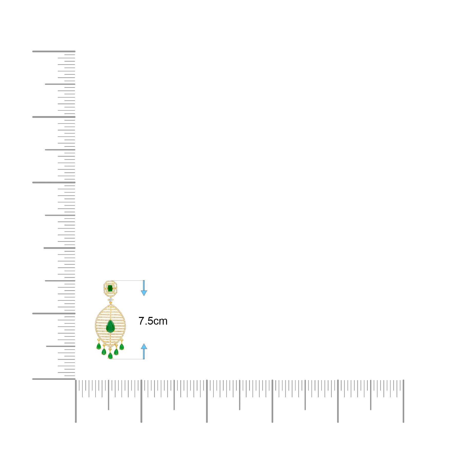 Buy Fashionable Gold Plated Green Stone Earrings | Parakkat Jewels