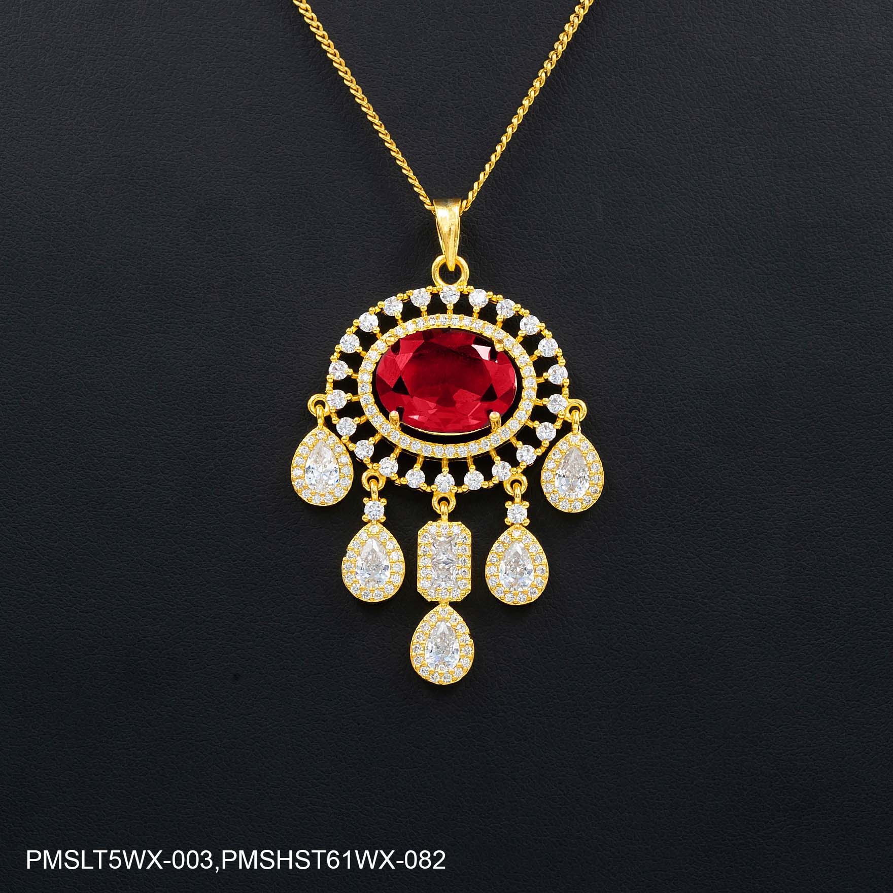 STONE PENDANT WITH STUD PMSLT5WX-003,PMSHST61WX-082