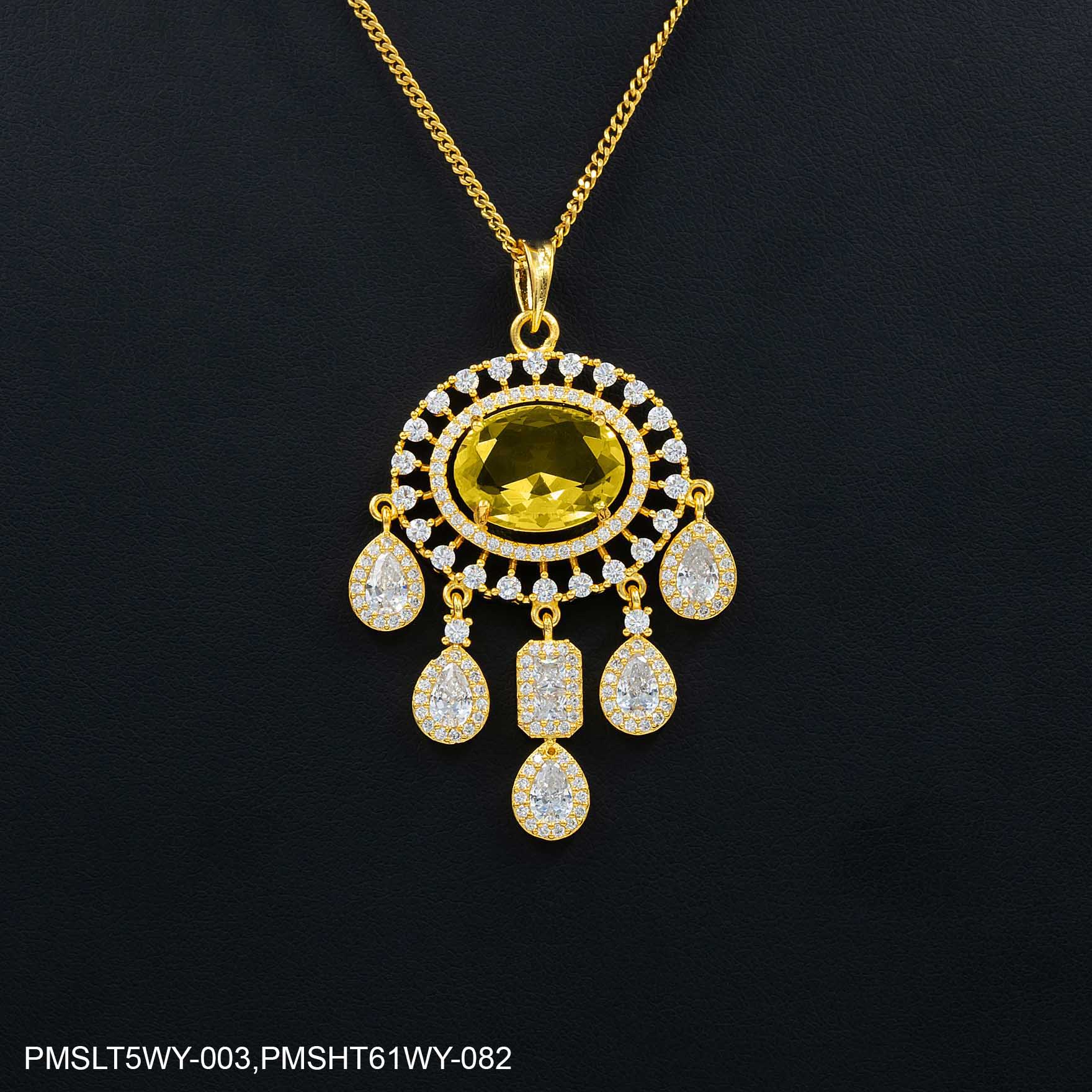 STONE PENDANT WITH STUD PMSLT5WY-003,PMSHT61WY-082