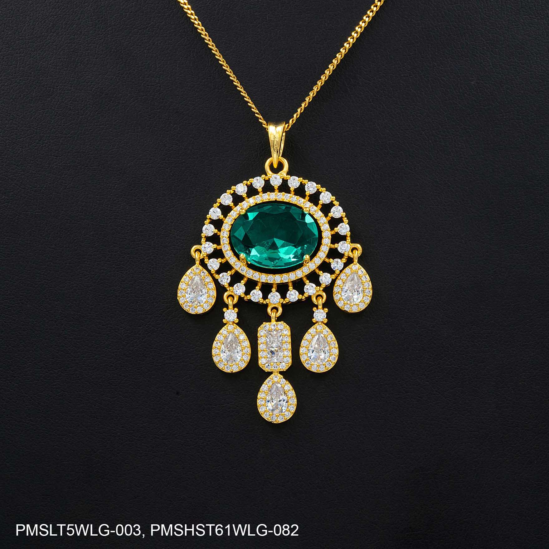 STONE PENDANT WITH STUD PMSLT5WLG-003, PMSHST61WLG-082