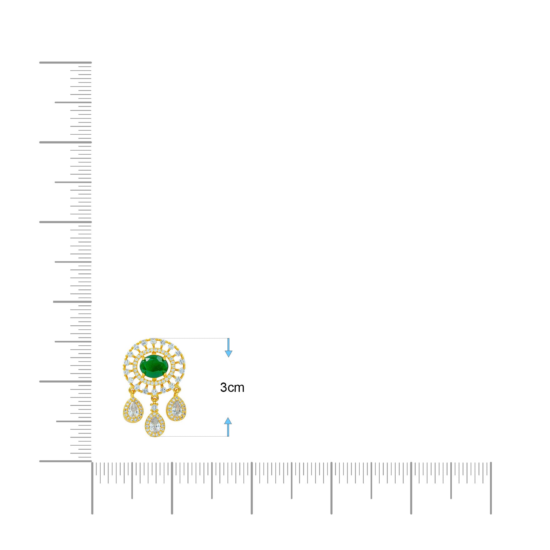 STONE PENDANT WITH STUD PMSLT5WG-003, PMSHST61WG-082