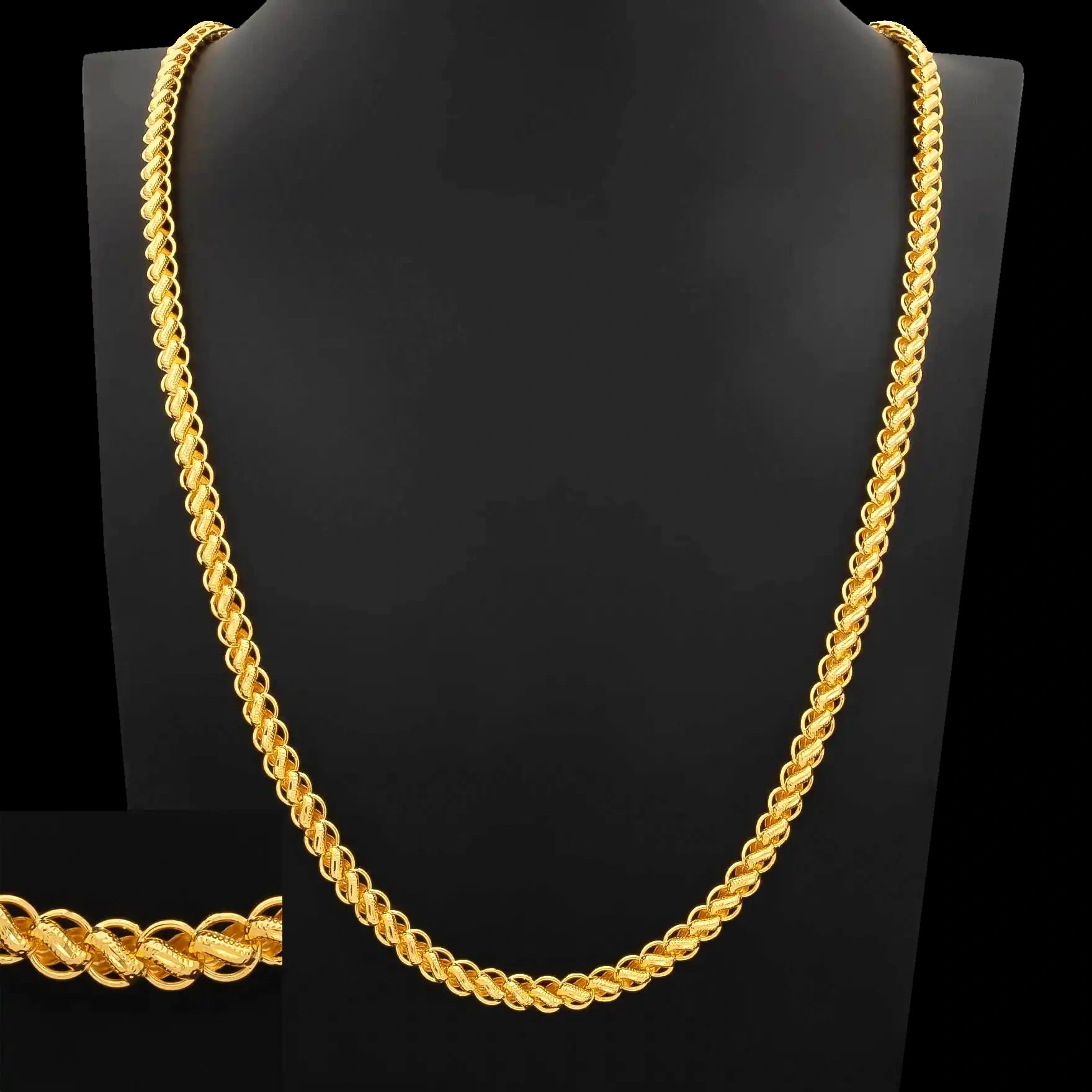 Rope Bold Round Chain Nadan Gold Layered