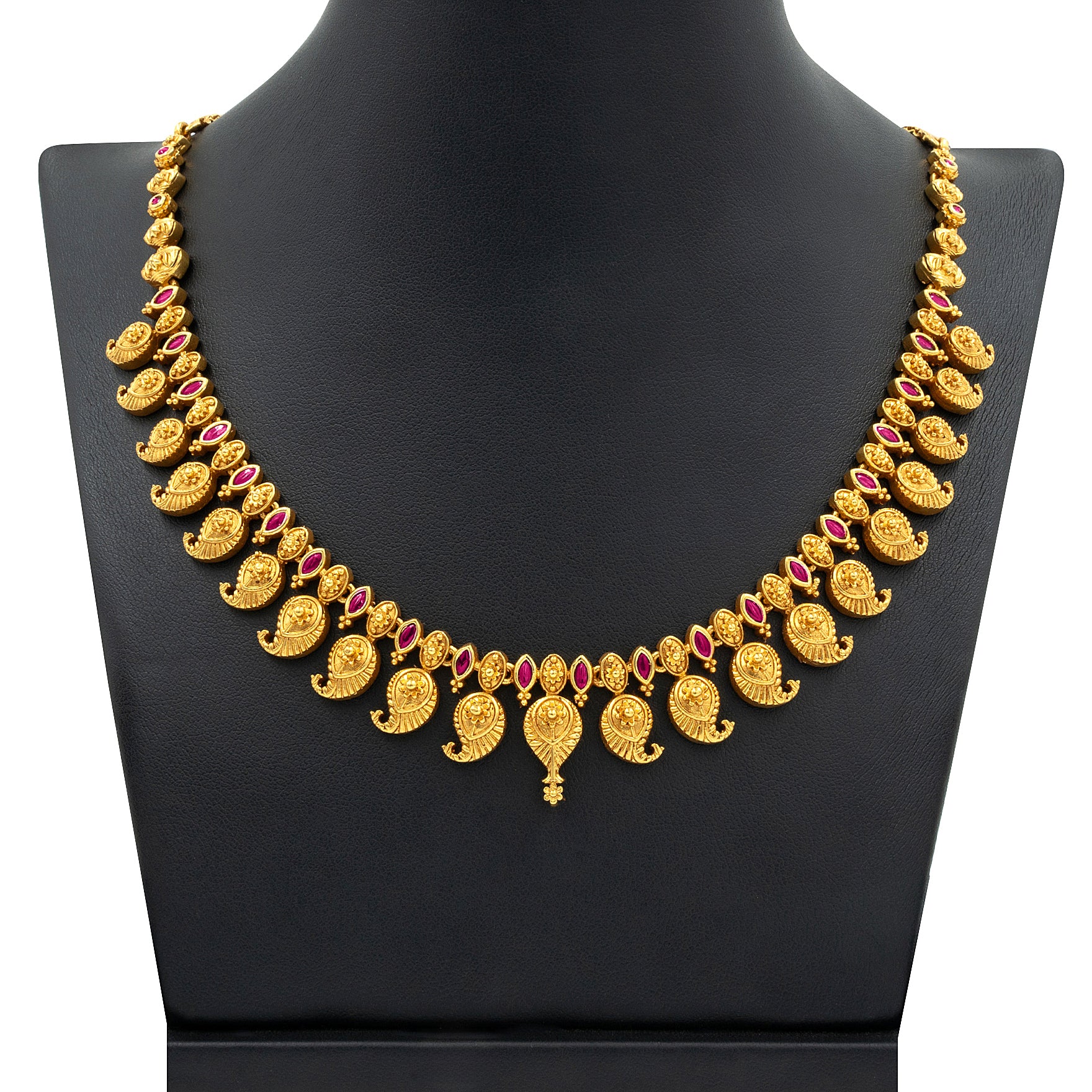 SRESHTA COLLECTION GERU NECKLACE WITH EARRING PSGRNSSR22R-036,PSGRHSTSR28R-061