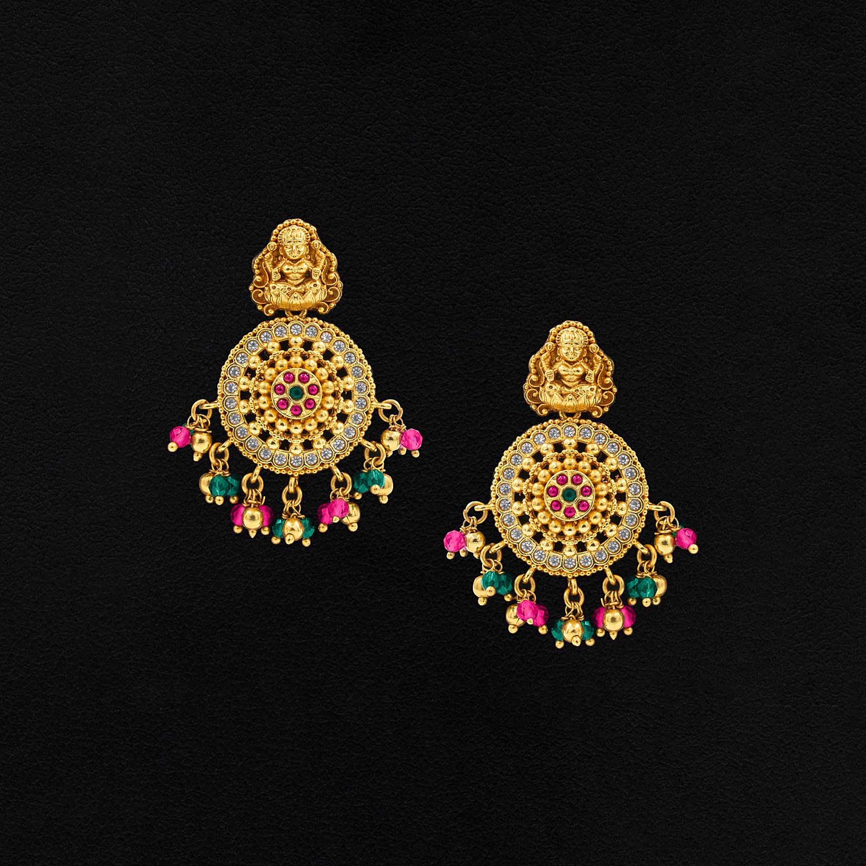 SRESHTA COLLECTION GERU NECKLACE WITH EARRING PSGRNSSR17WRG-038,PSGRHSTSR14WRG-002