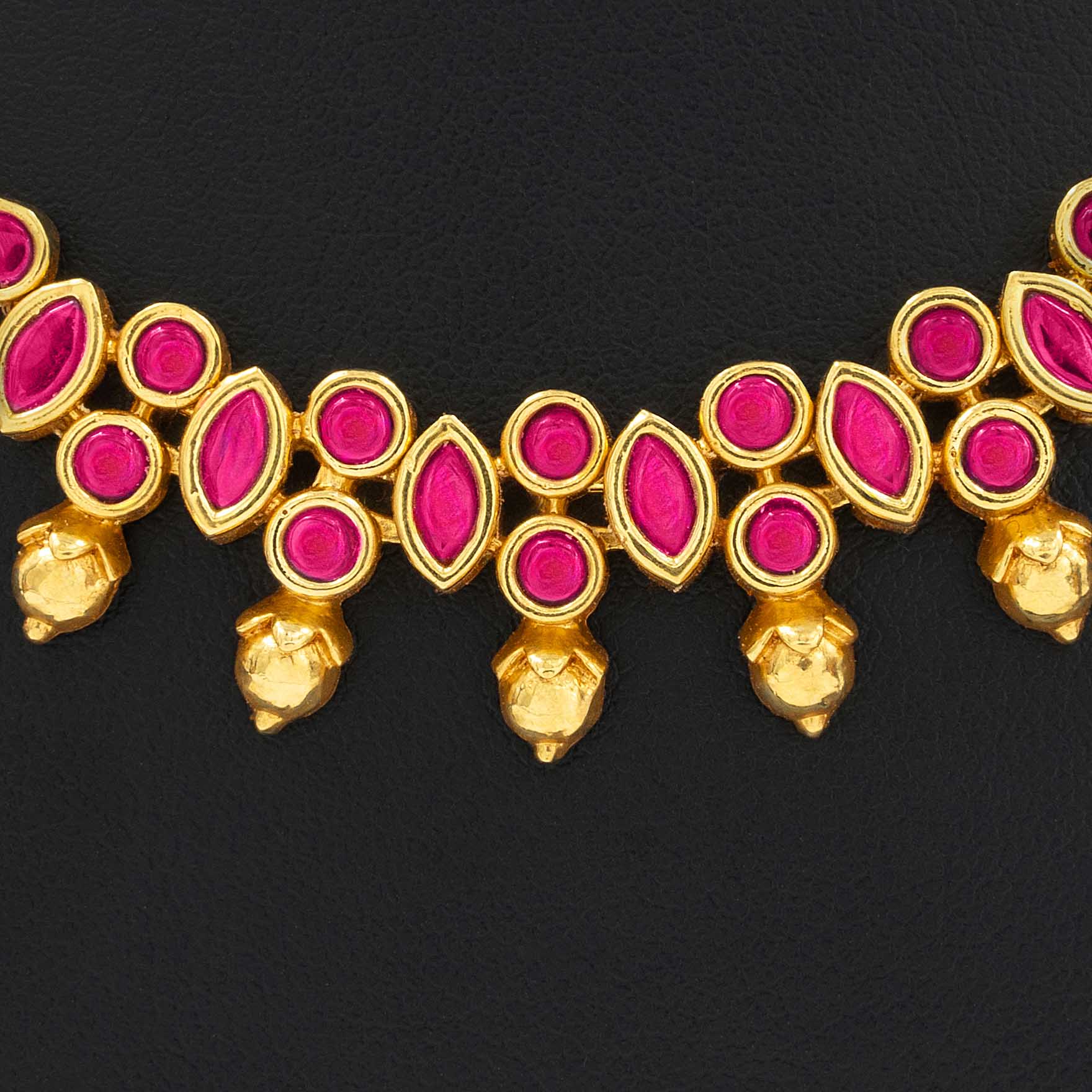 SRESHTA COLLECTION GERU NECKLACE WITH EARRING PSGRNSSR35R-035,PSGRJSTSR29R-033