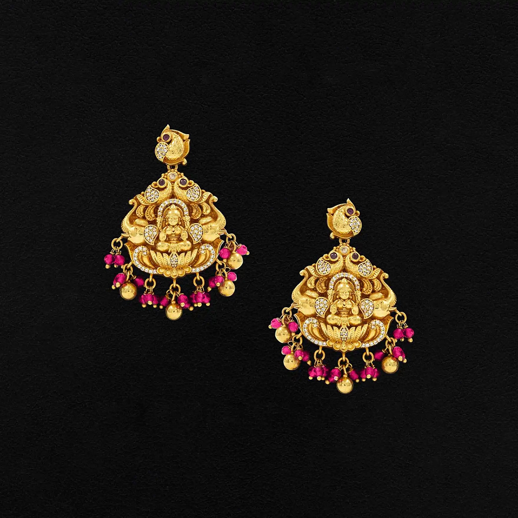 SRESHTA COLLECTION GERU NECKLACE WITH EARRING PSGRHSTSR2WR-053, PSGRNSSR3WR-0031