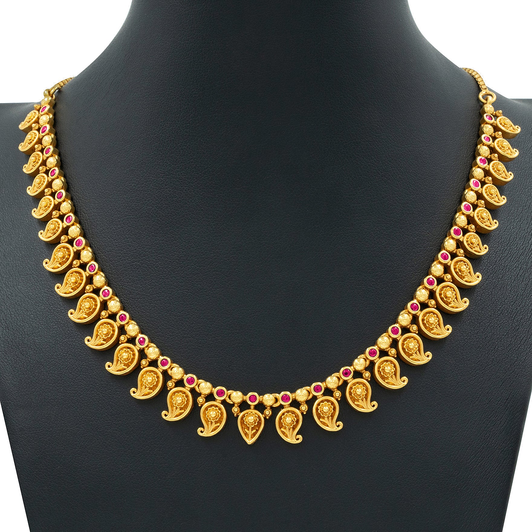 SRESHTA COLLECTION GERU NECKLACE WITH EARRING PSGRNSSR34R-035,PSGRHSTSR8R-041