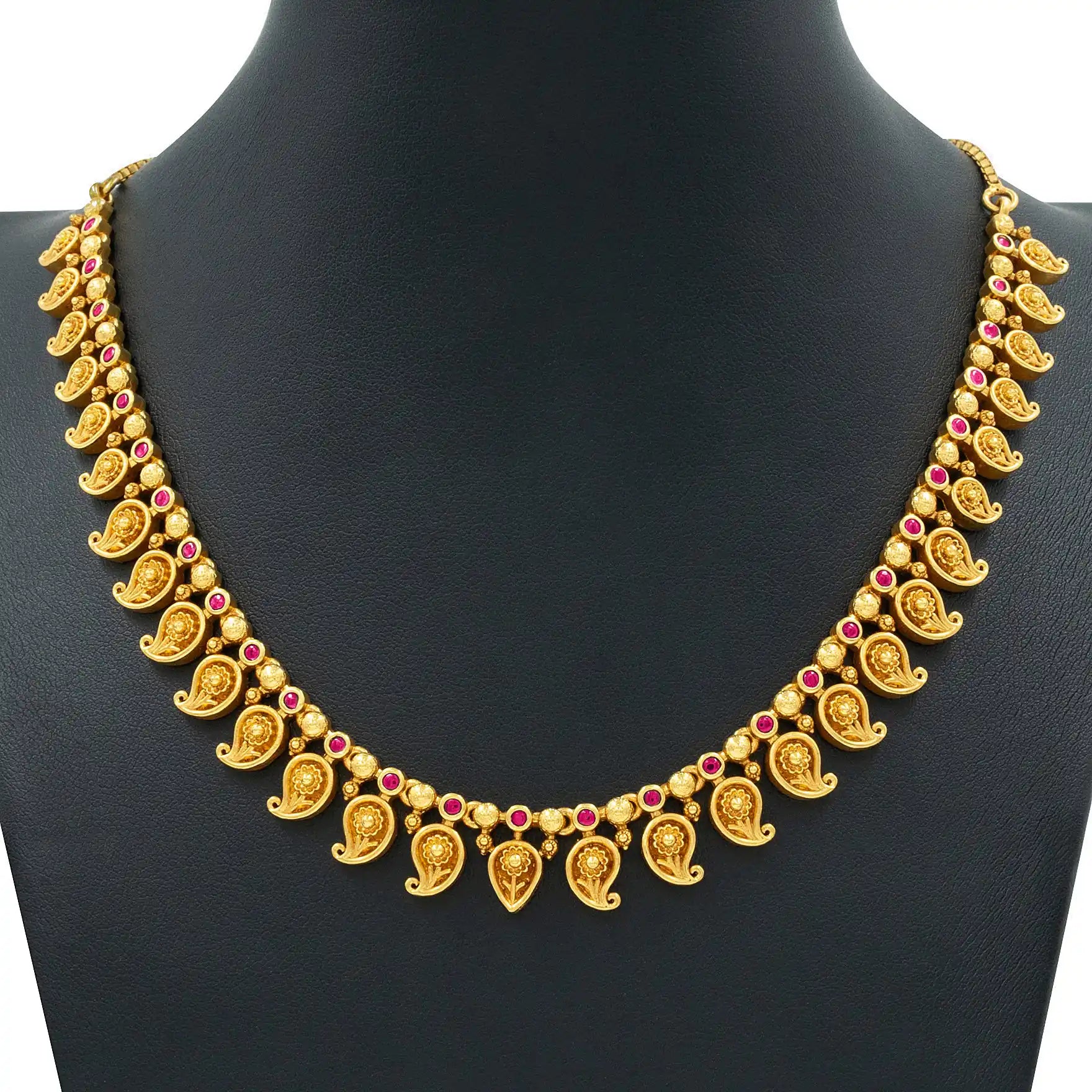 SRESHTA COLLECTION GERU NECKLACE WITH EARRING PSGRNSSR34R-035,PSGRHSTSR8R-041