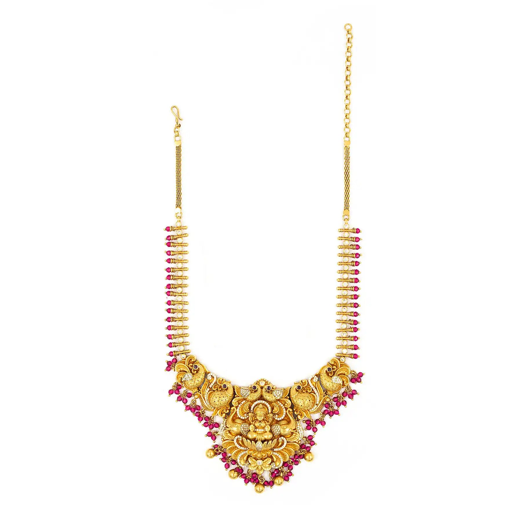 SRESHTA COLLECTION GERU NECKLACE WITH EARRING PSGRHSTSR2WR-053, PSGRNSSR3WR-0031