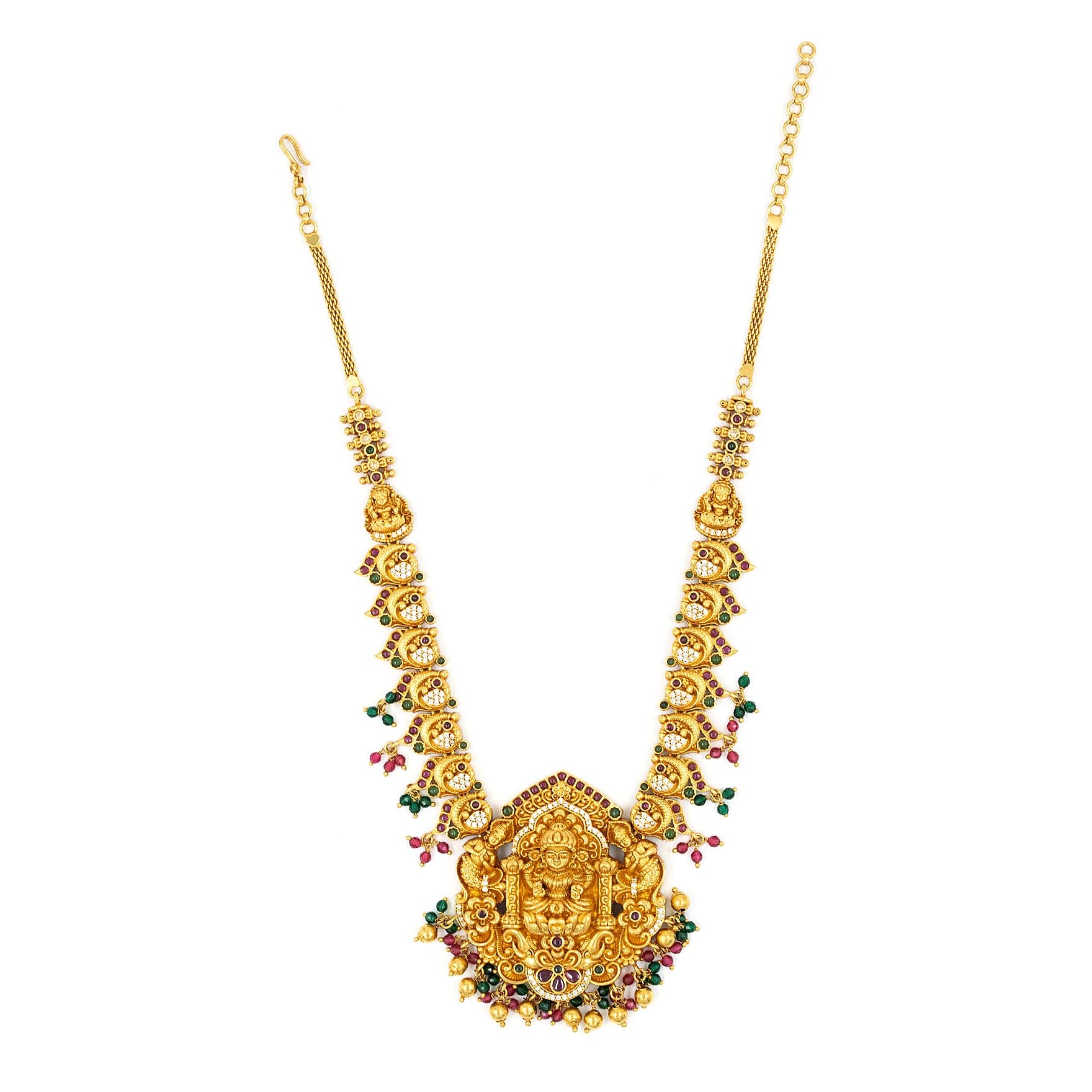 SRESHTA COLLECTION GERU NECKLACE WITH EARRING PSGRSSR24WRG-0311,PSGRHSTSR10WRG-052