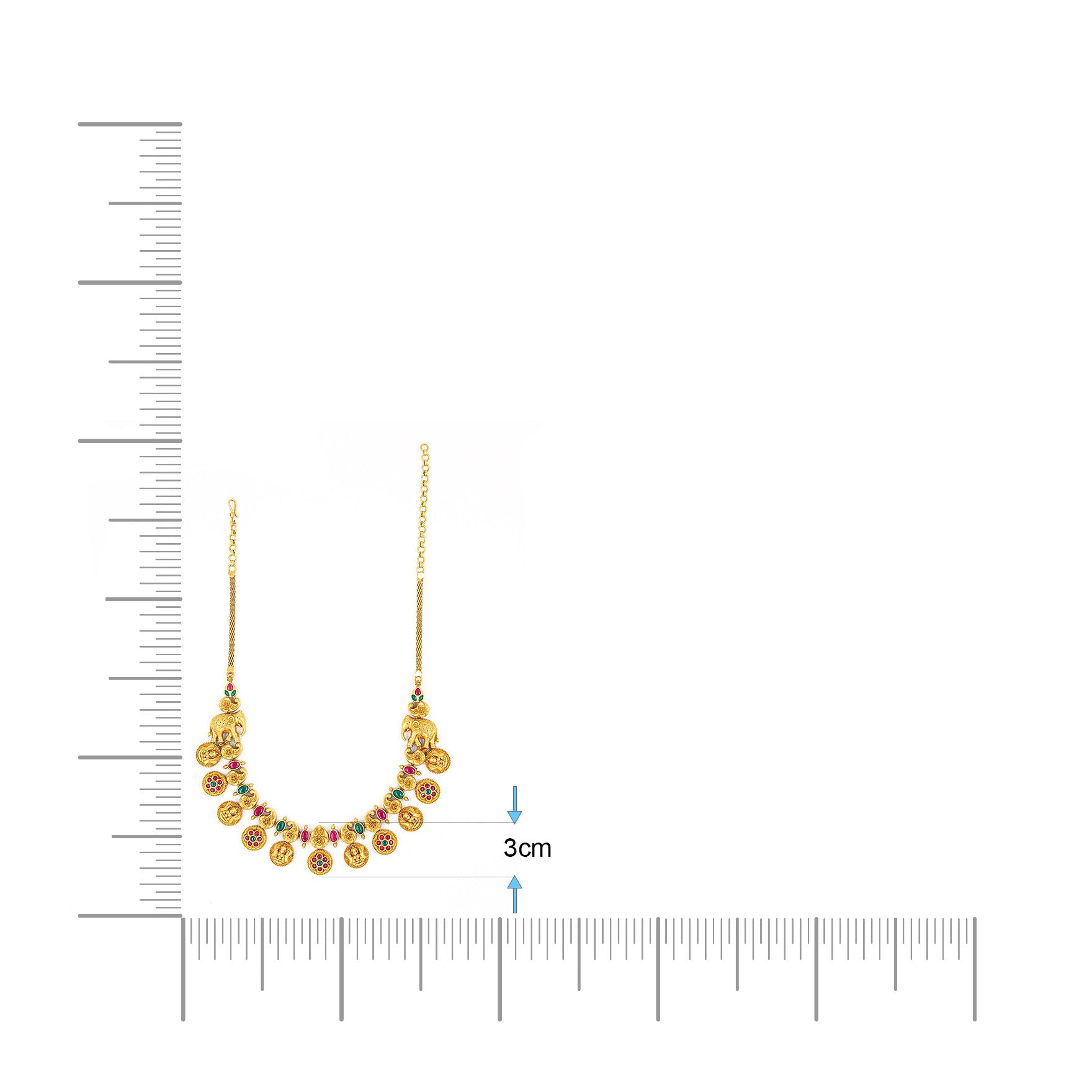SRESHTA COLLECTION GERU NECKLACE WITH EARRING PSGRNSSR28RG-039,PSGRJSTSR58RG-083