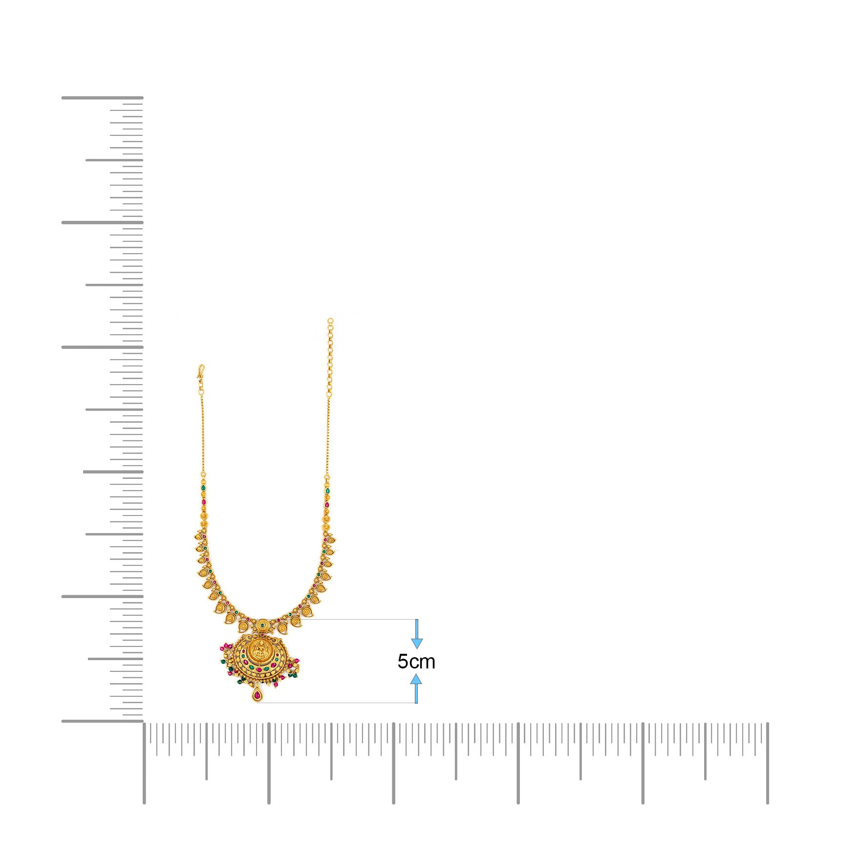 SRESHTA COLLECTION GERU NECKLACE WITH EARRING PSGRNSSR12RG-086, PSGRHSTSR5RG-022
