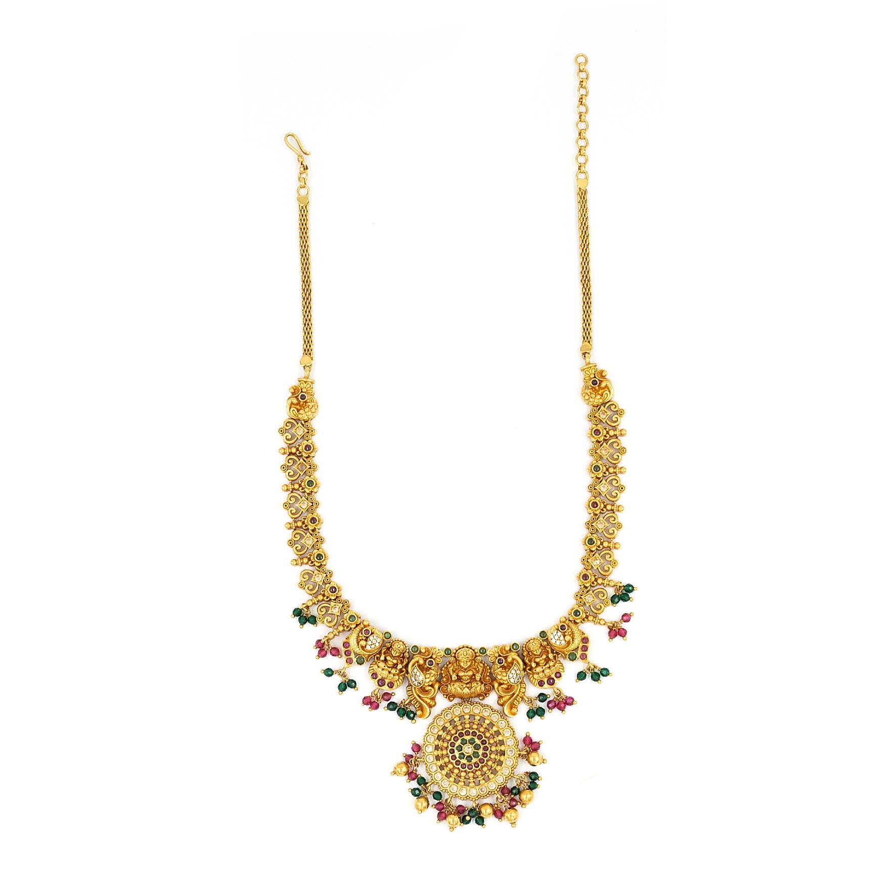 SRESHTA COLLECTION GERU NECKLACE WITH EARRING PSGRNSSR17WRG-038,PSGRHSTSR14WRG-002
