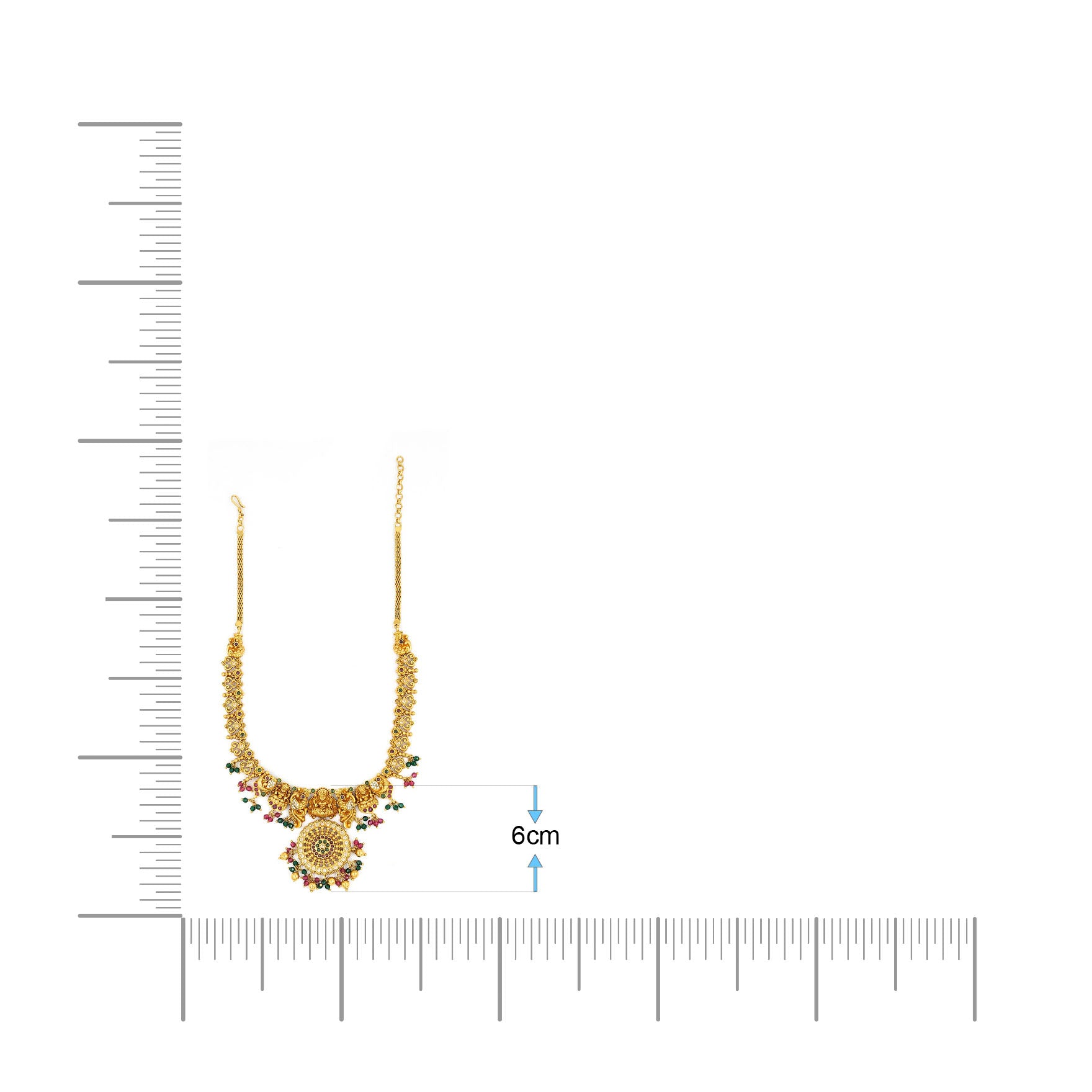 SRESHTA COLLECTION GERU NECKLACE WITH EARRING PSGRNSSR17WRG-038,PSGRHSTSR14WRG-002