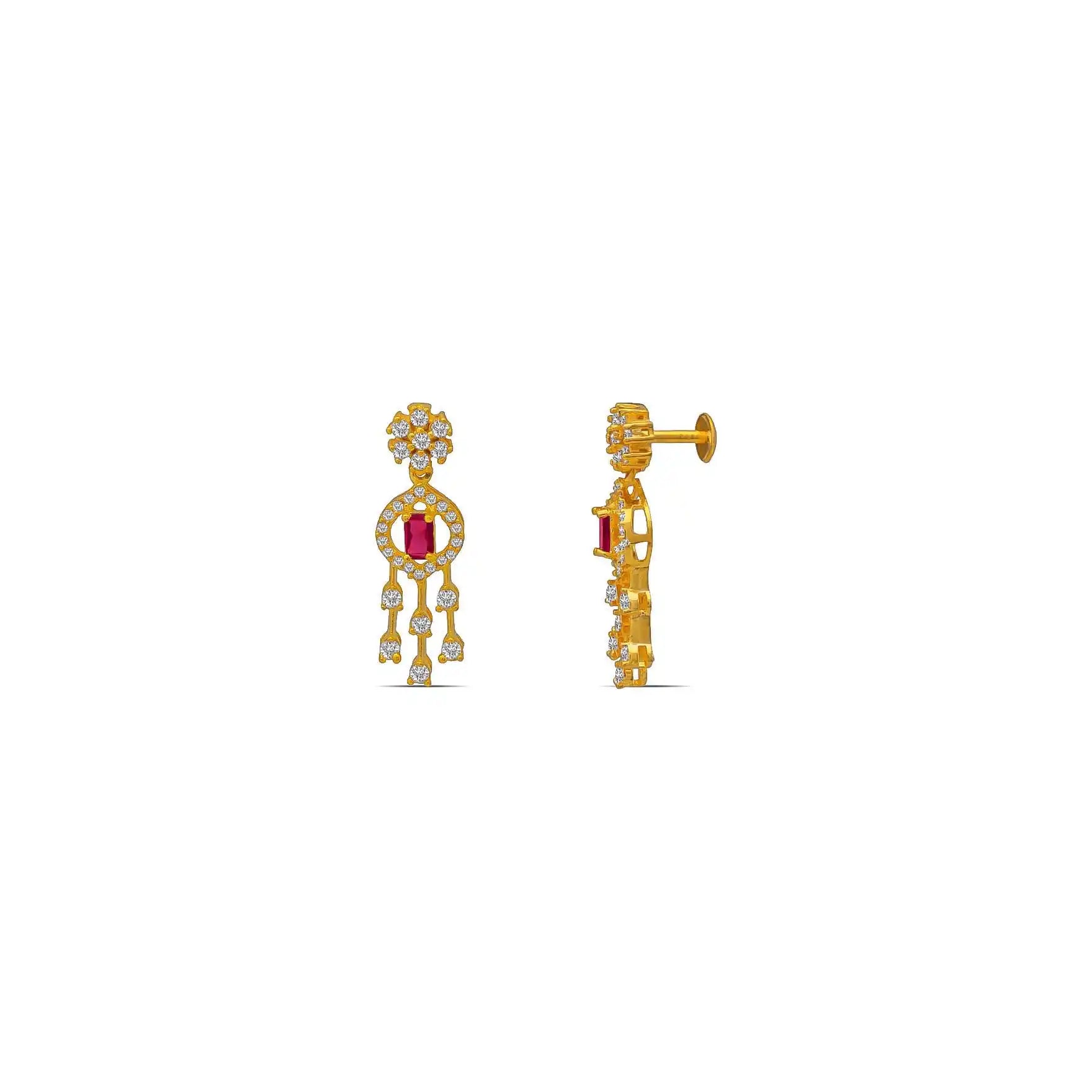 Premium Stone Necklace with Stud PSNS120WR-035, PSHST150WR-061