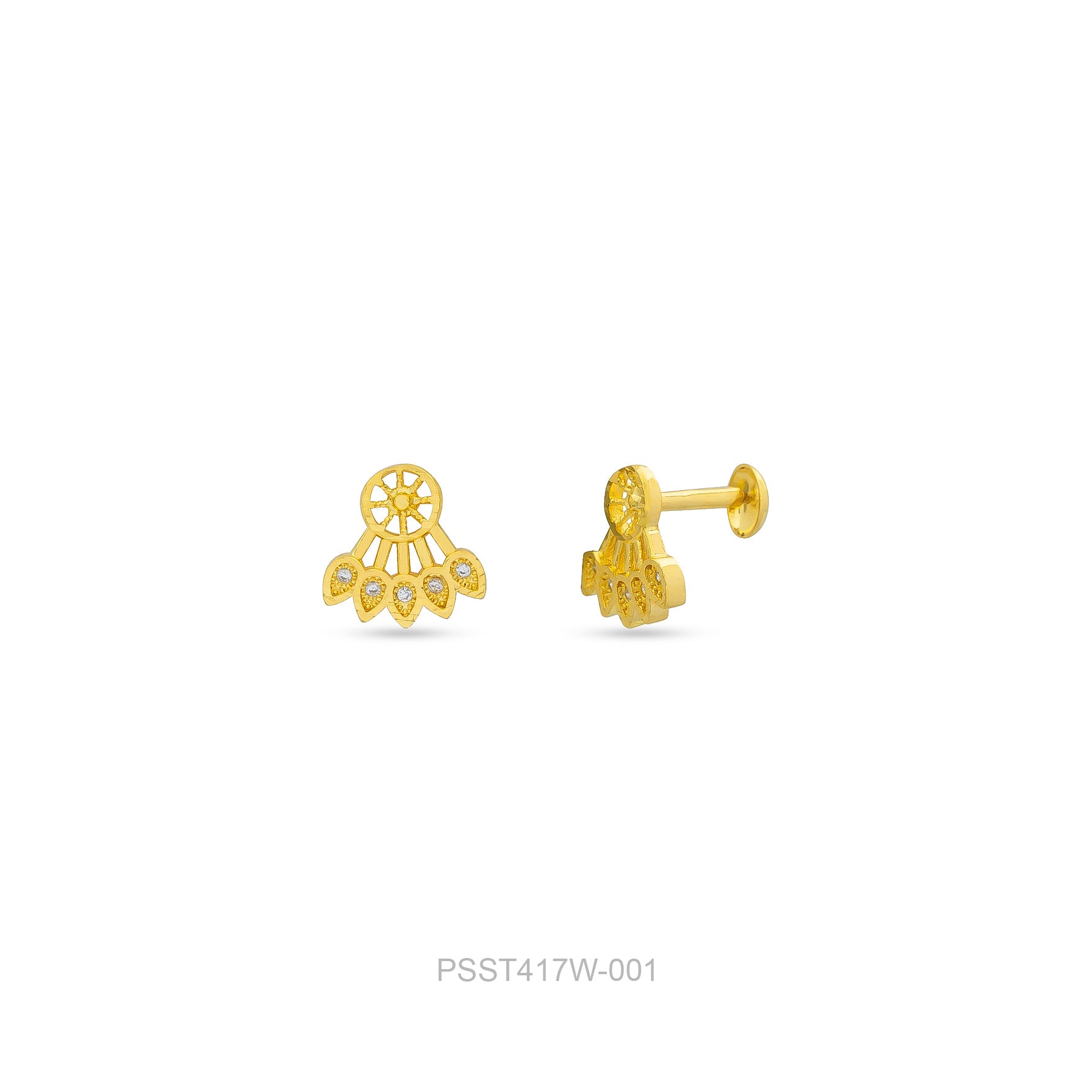 STONE EARRING PSST417W-001