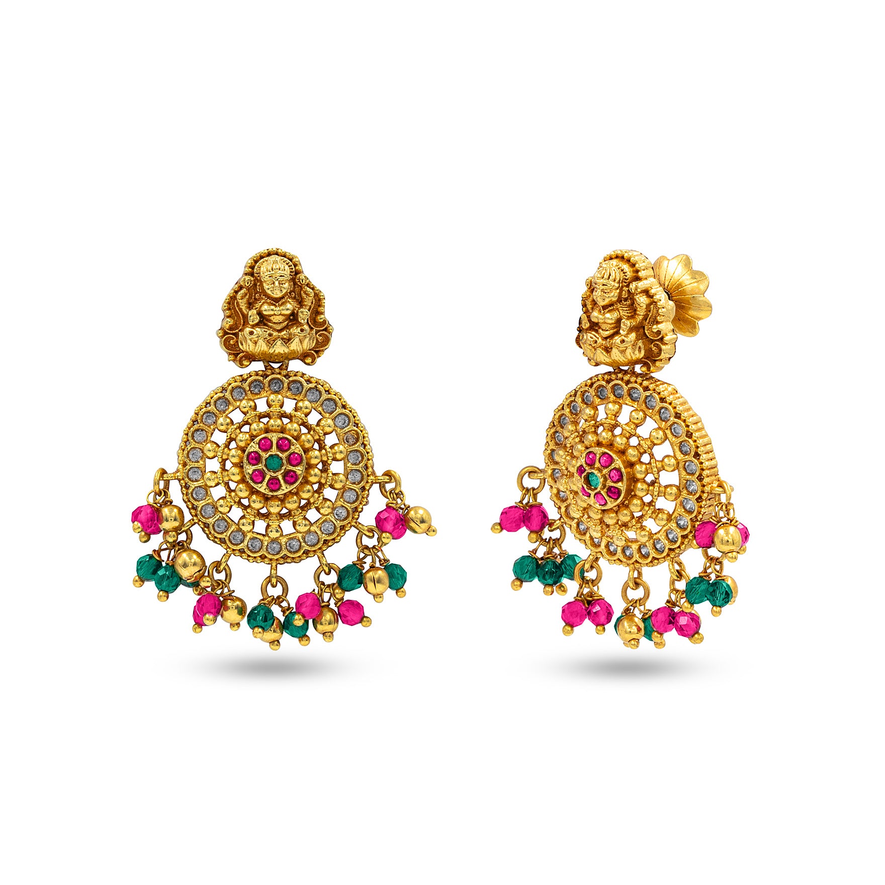SRESHTA COLLECTION GERU NECKLACE WITH EARRING PSGRNSSR17WRG-038,PSGRHSTSR14WRG-002