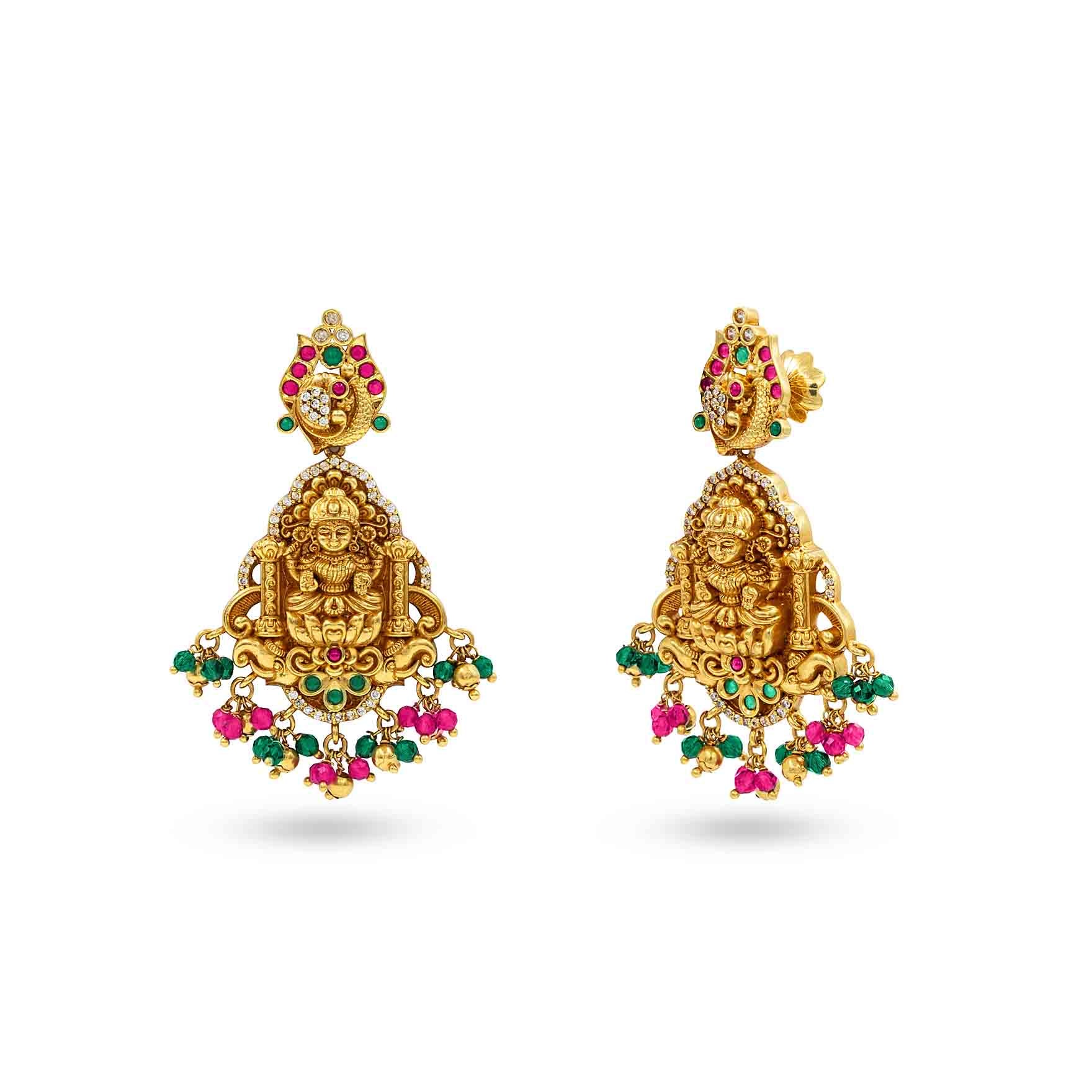 SRESHTA COLLECTION GERU NECKLACE WITH EARRING PSGRSSR24WRG-0311,PSGRHSTSR10WRG-052