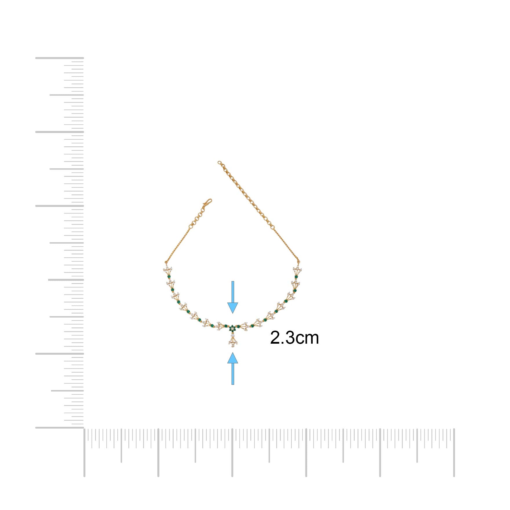 Premium Stone Necklace with Stud PSNS121WG-035, PSHST280WG-041