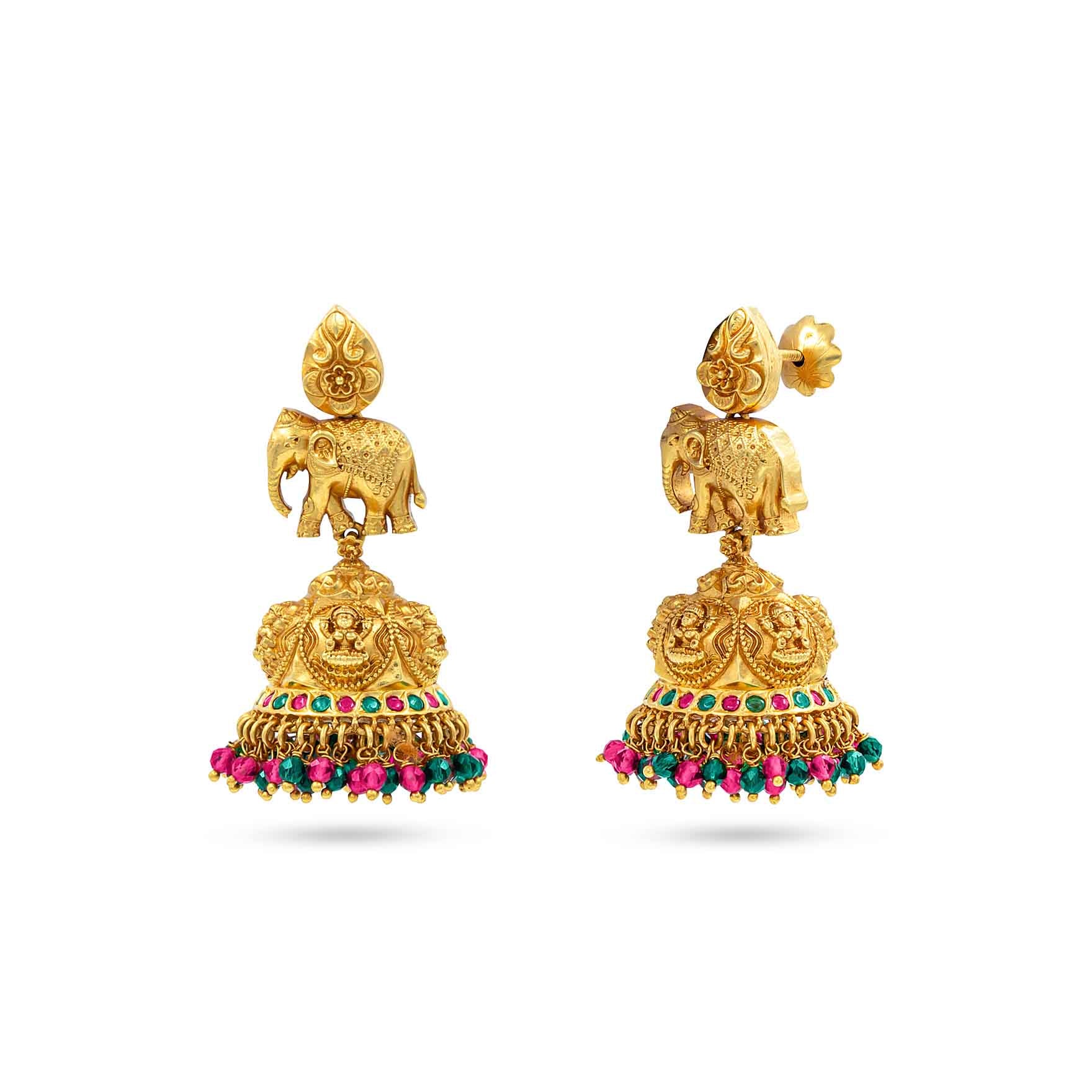 SRESHTA COLLECTION GERU NECKLACE WITH EARRING PSGRNSSR28RG-039,PSGRJSTSR58RG-083