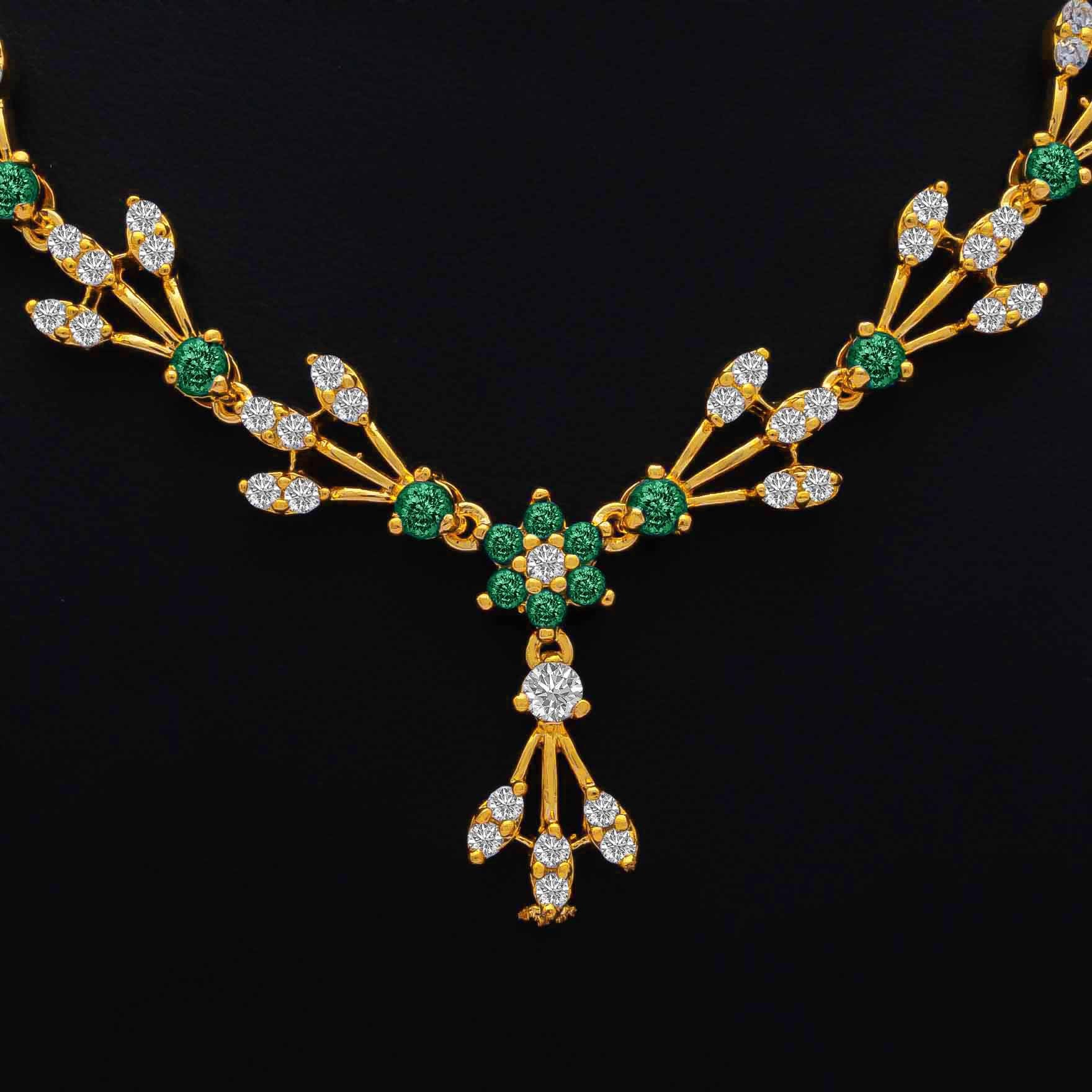 Premium Stone Necklace with Stud PSNS121WG-035, PSHST280WG-041