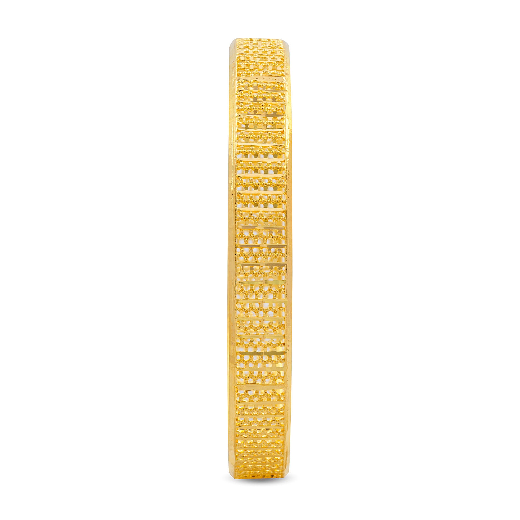 24ct Heavy Gold Layered Boho Style Bangle PGB6-022