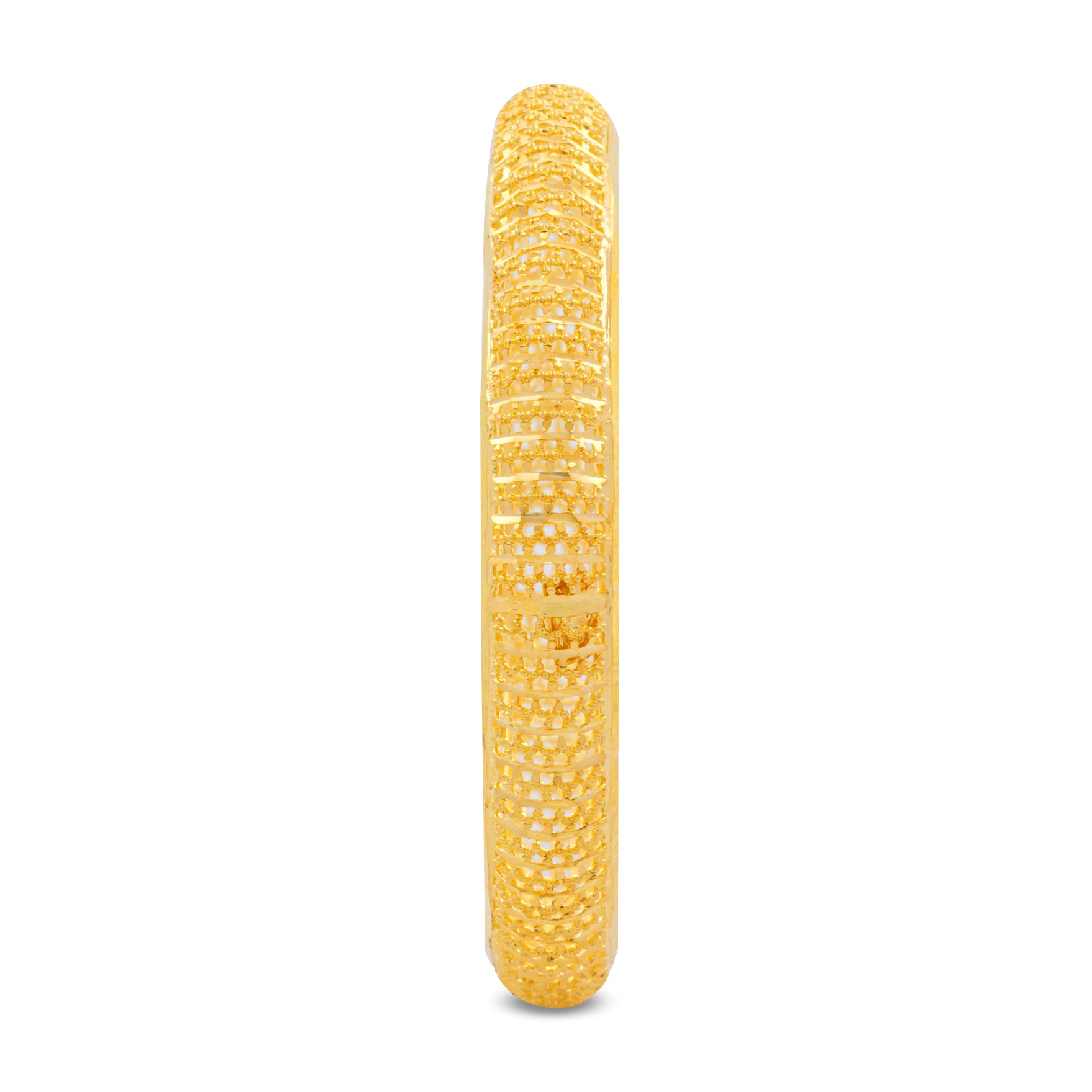 24ct Heavy Gold Layered Boho Style Bangle PGB5-022