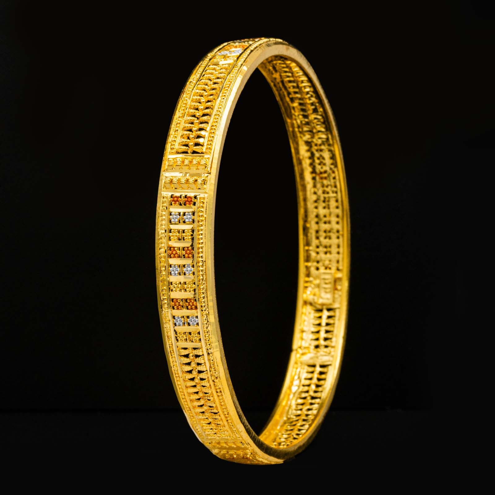 24CT HEAVY Gold Layered ENAMEL BANGLE PEB5-032