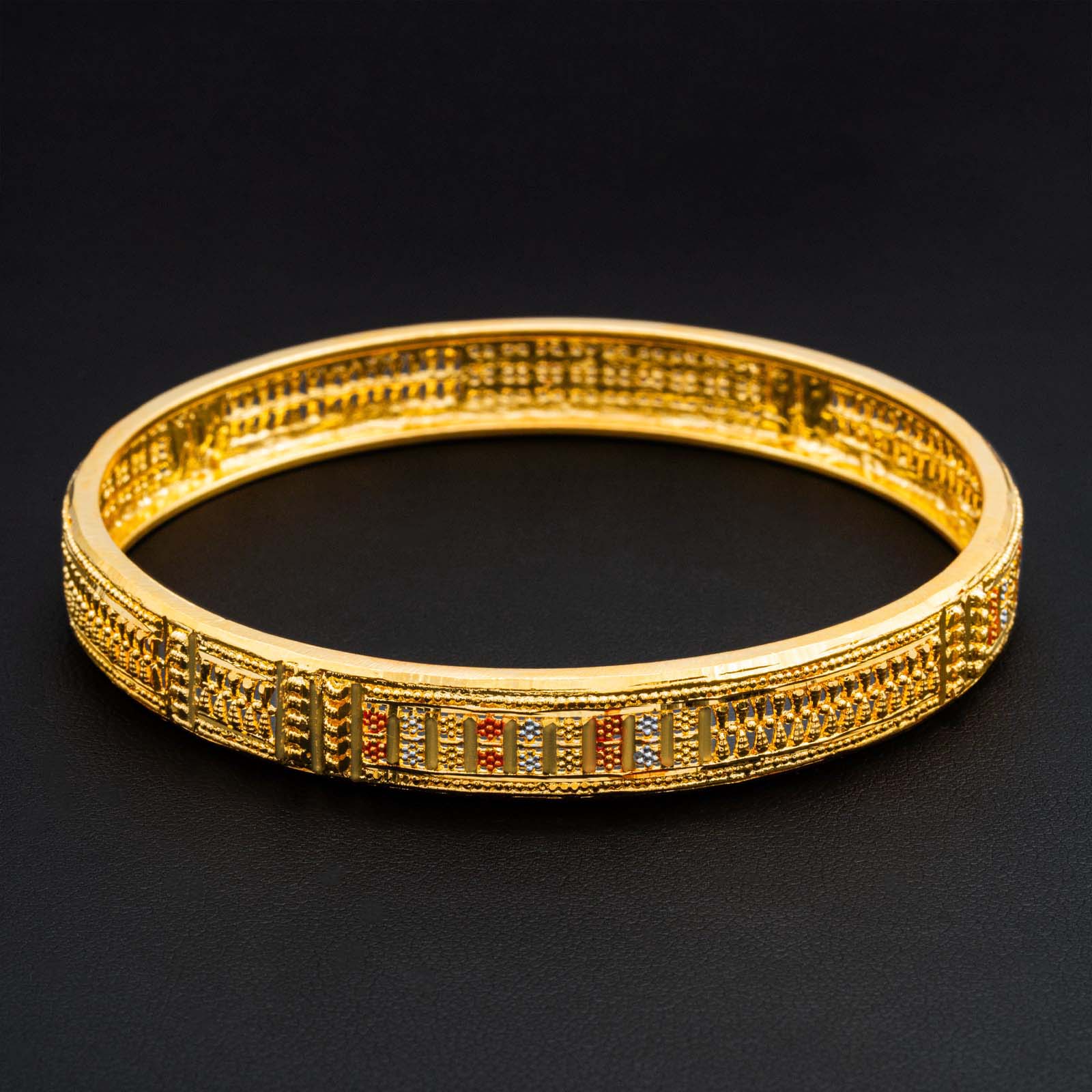 24CT HEAVY Gold Layered ENAMEL BANGLE PEB5-032