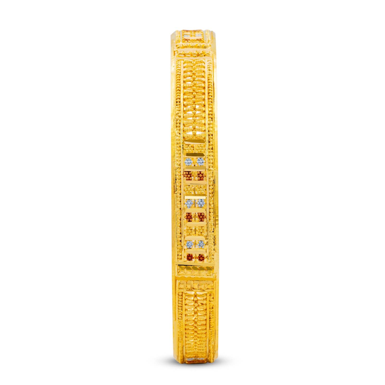 24CT HEAVY Gold Layered ENAMEL BANGLE PEB5-032