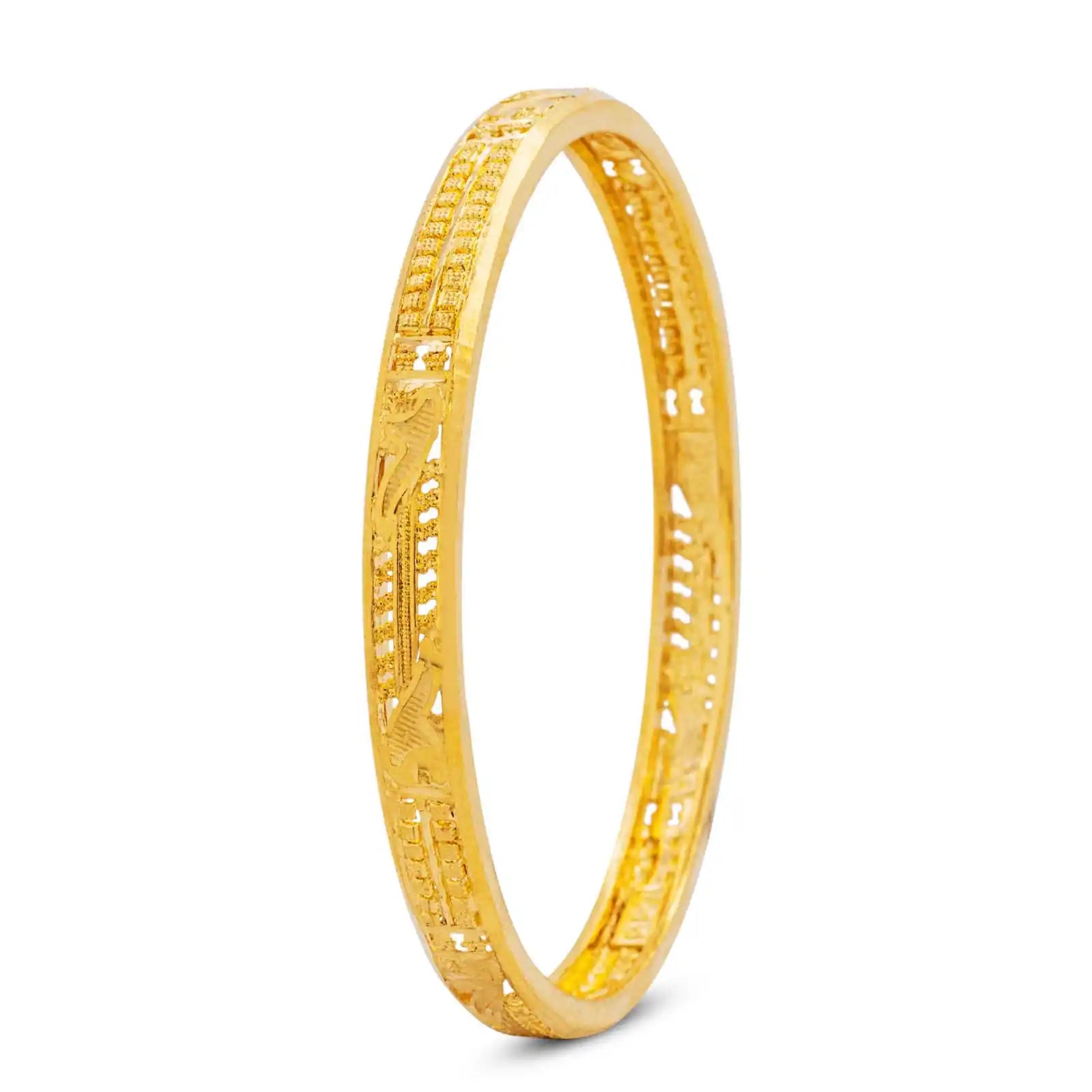 24CT HEAVY Gold Layered BOHO STYLE BANGLE PGB1-571