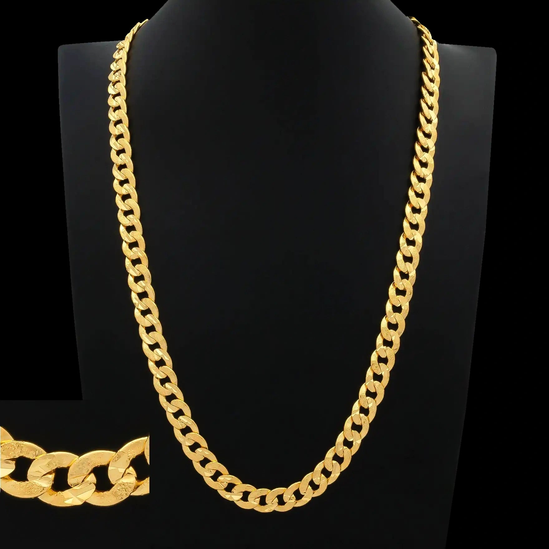 Curb Flat Link Chain Gold Layered
