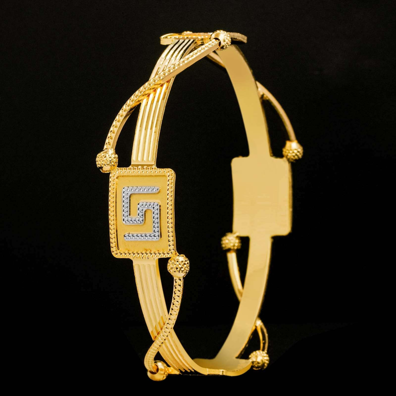 Rhodium Bangle PRGB38-062