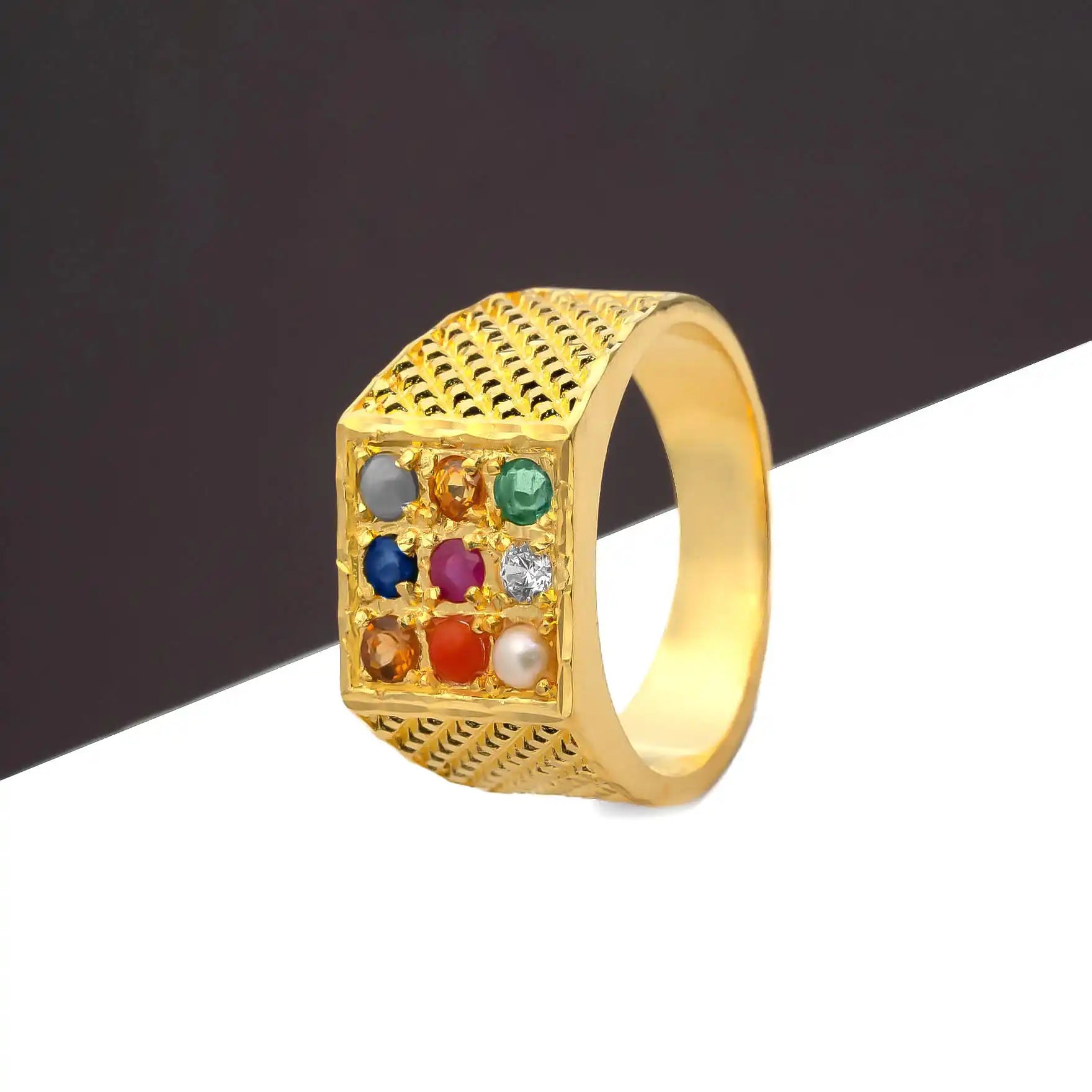 Gents Navaratna stone Ring PMRNNR5-055