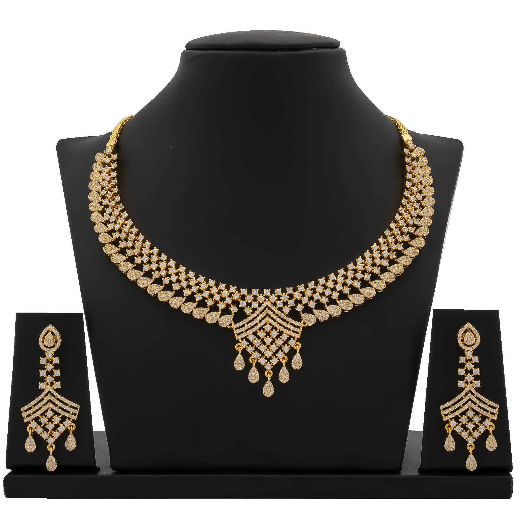 Premiun Stone Necklace with Stud PMSNS27W-0021, PMSHST53W-023