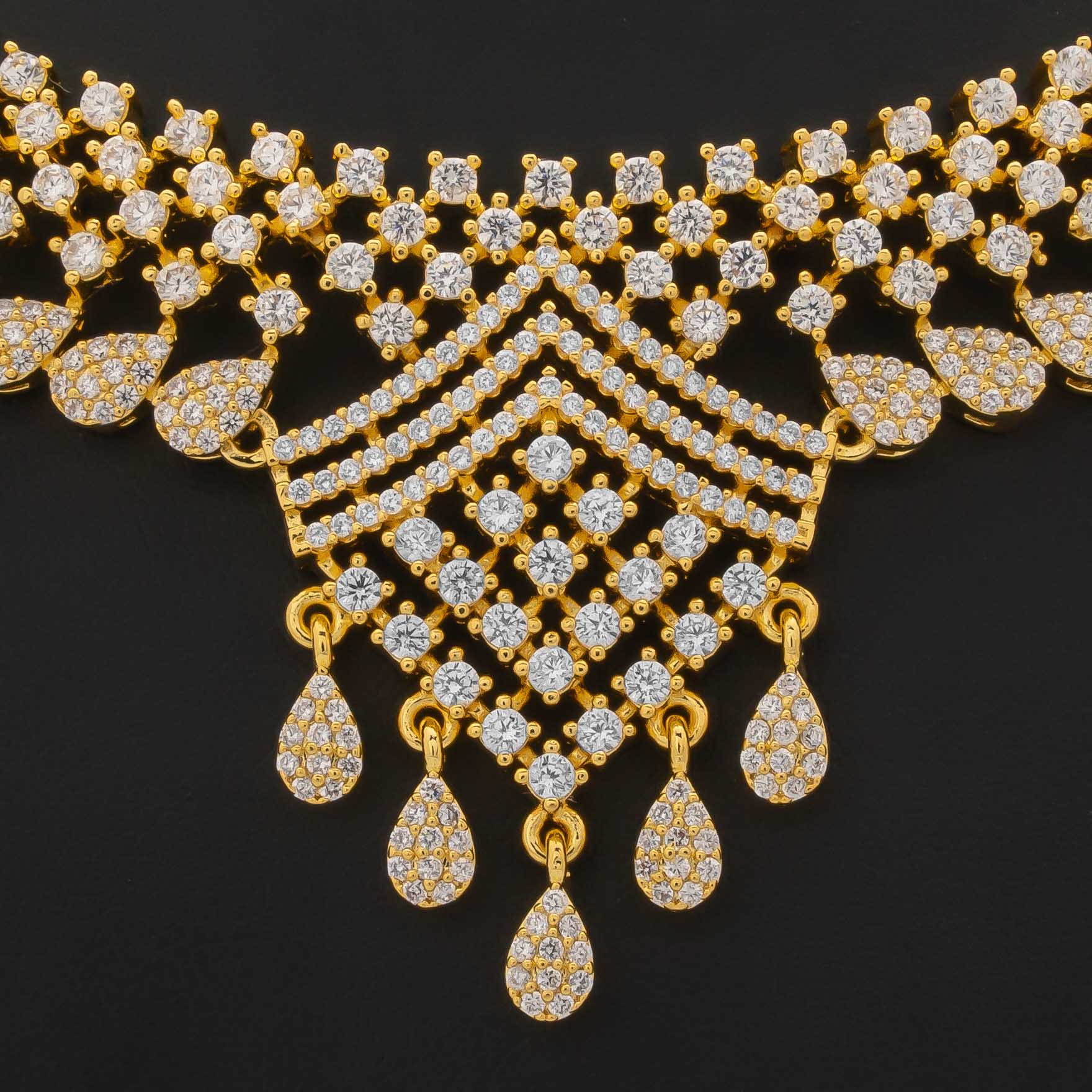 Premiun Stone Necklace with Stud PMSNS27W-0021, PMSHST53W-023