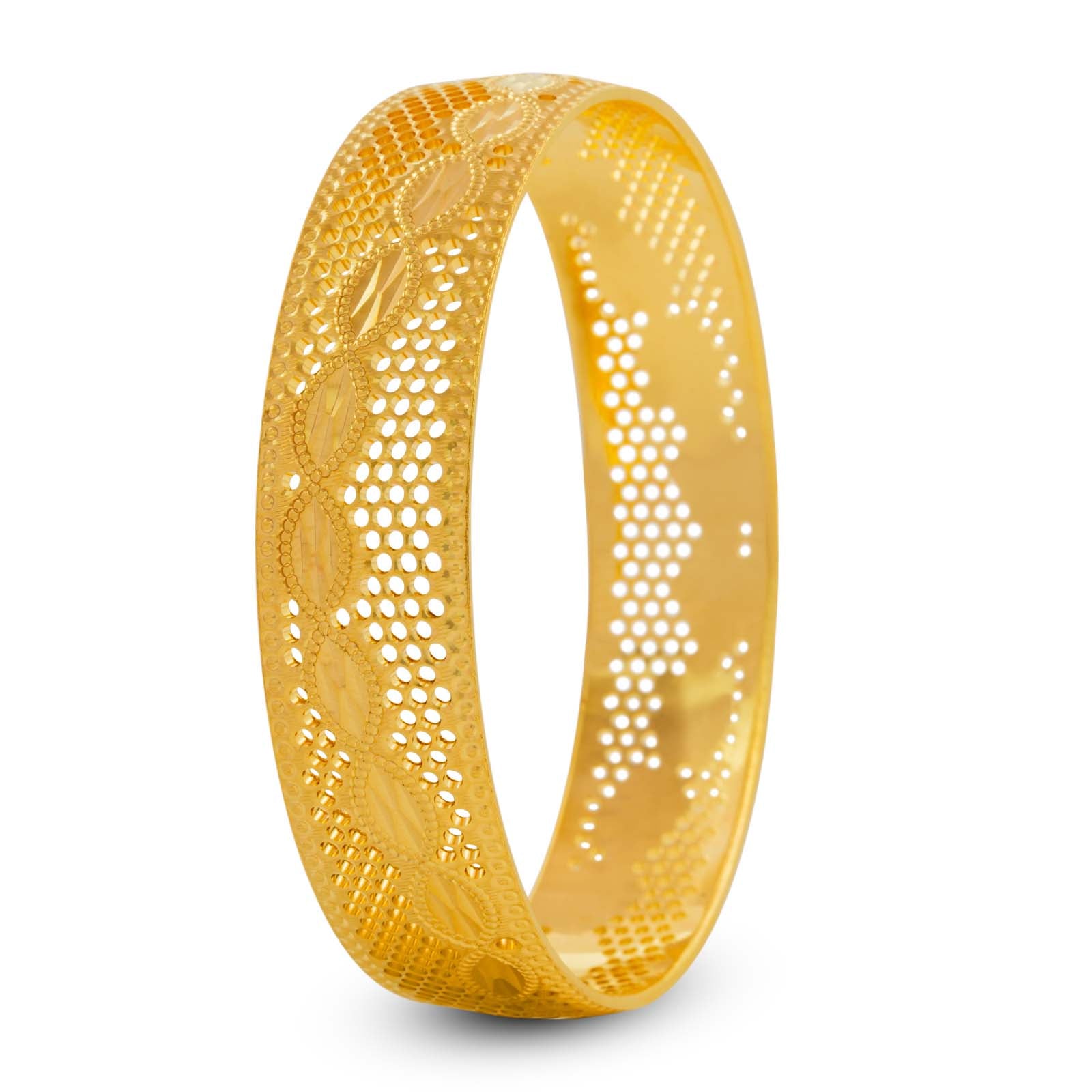 24CT HEAVY Gold Layered BOHO STYLE BANGLE PGB4-092