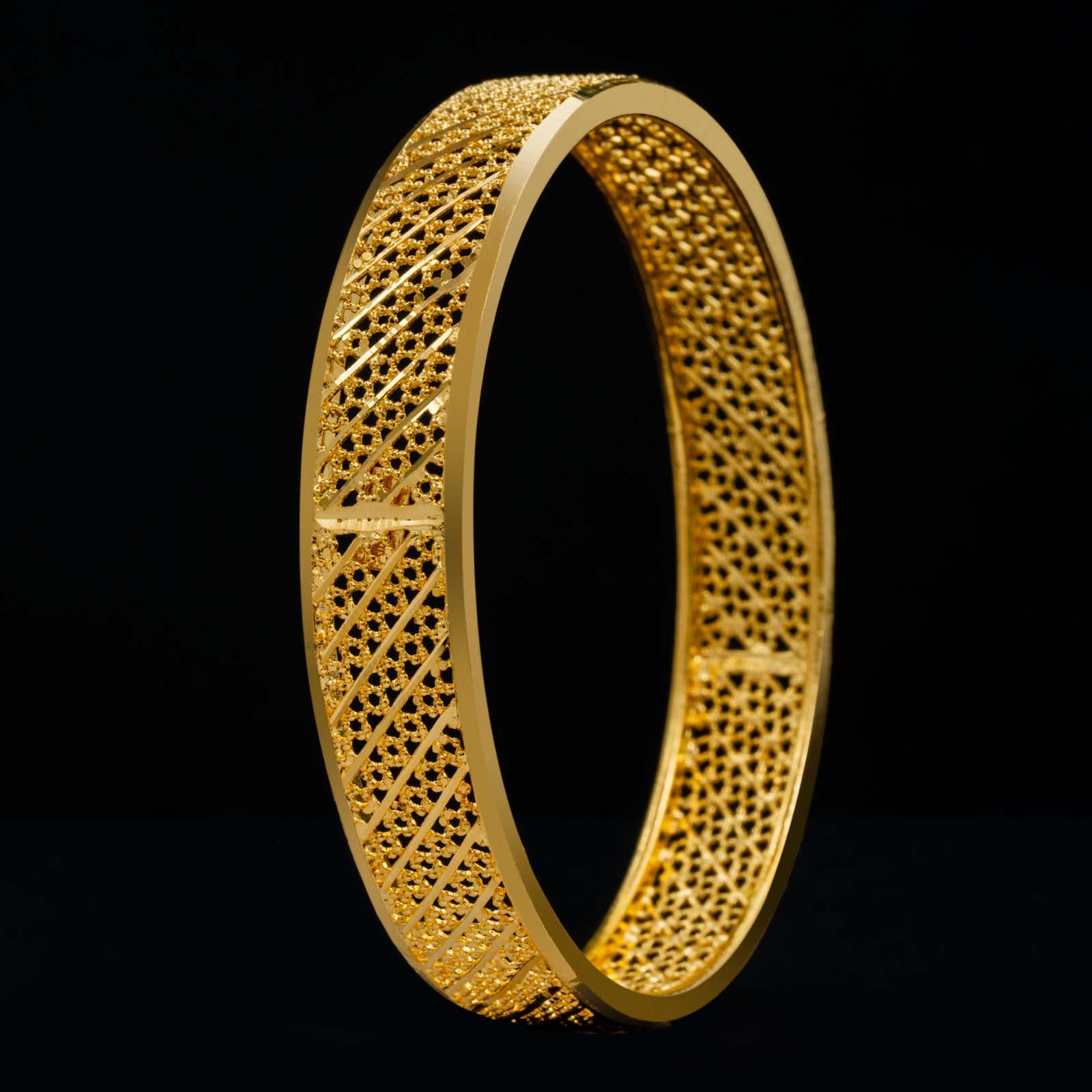 24CT HEAVY Gold Layered BOHO STYLE BANGLE PGB27-052