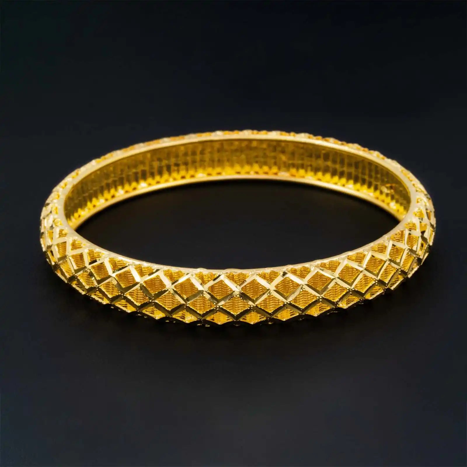 24CT HEAVY Gold Layered BOHO STYLE BANGLE PGB9-052