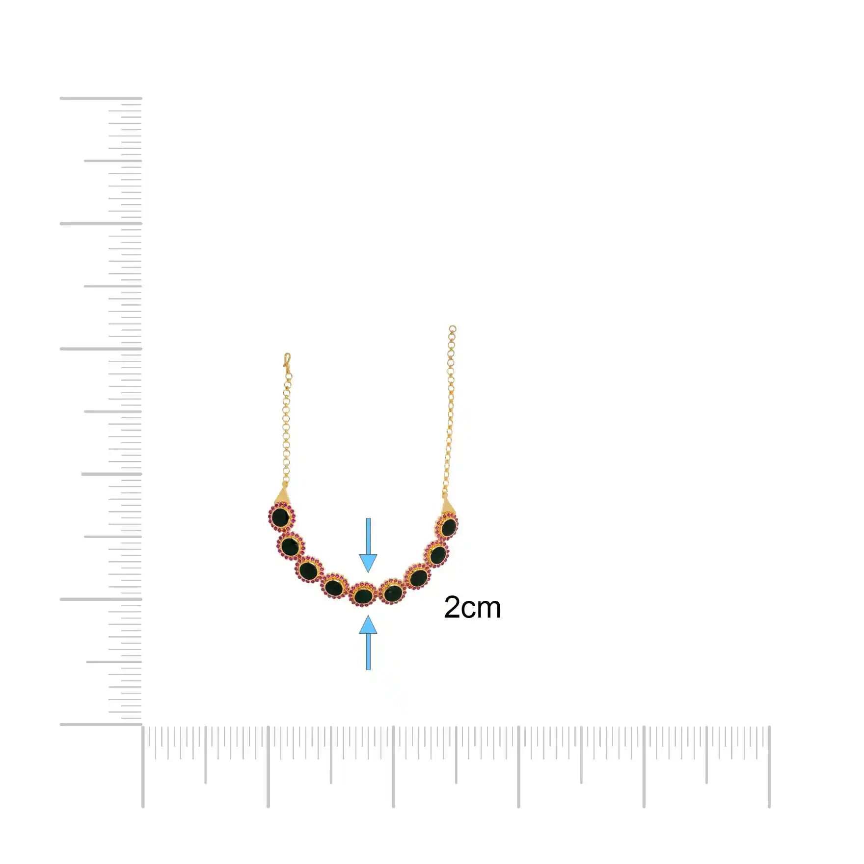 Palakka Stone necklace with stud PSPKNRG5-0531, PSPKSTRG14-081